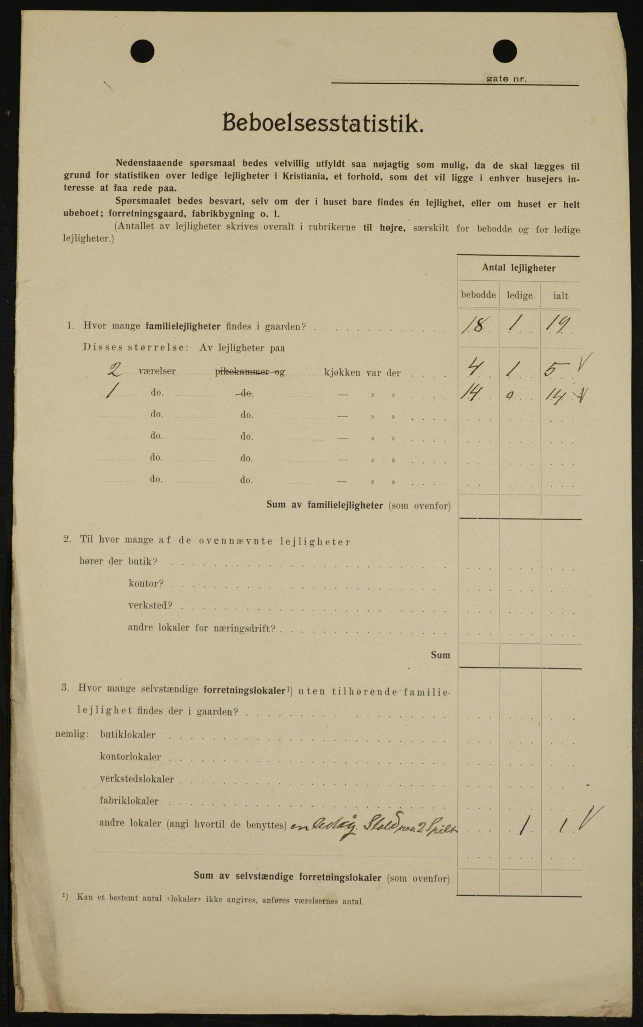 OBA, Municipal Census 1909 for Kristiania, 1909, p. 74698