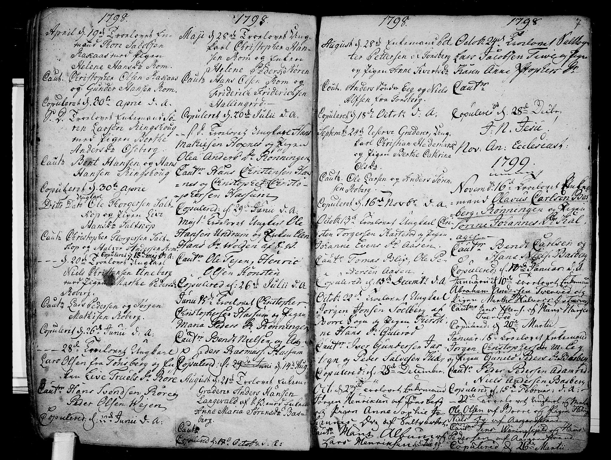 Sem kirkebøker, AV/SAKO-A-5/F/Fb/L0003: Parish register (official) no. II 3, 1792-1814, p. 7