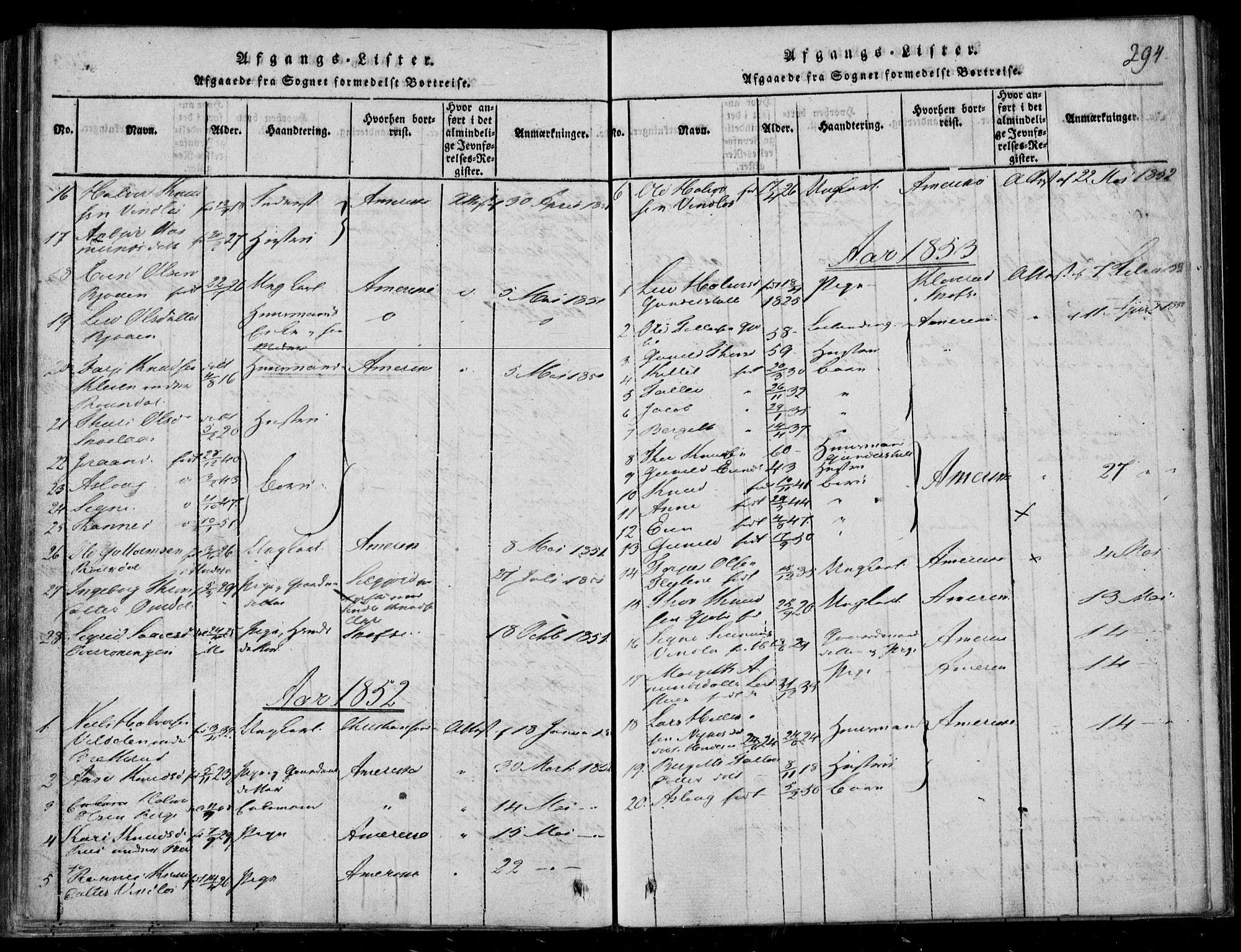 Lårdal kirkebøker, SAKO/A-284/F/Fb/L0001: Parish register (official) no. II 1, 1815-1860, p. 294