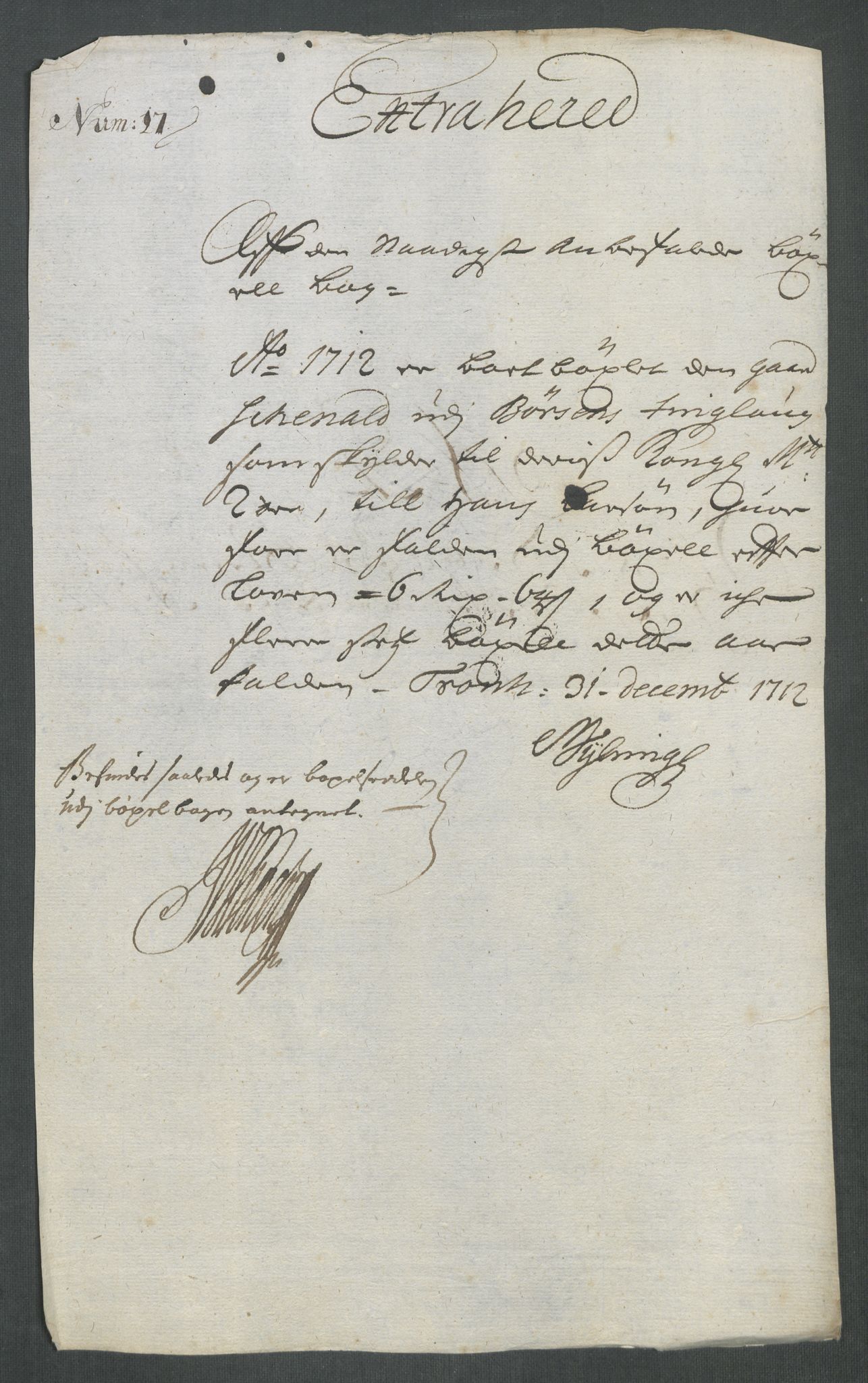 Rentekammeret inntil 1814, Reviderte regnskaper, Fogderegnskap, AV/RA-EA-4092/R61/L4113: Fogderegnskap Strinda og Selbu, 1712-1713, p. 181