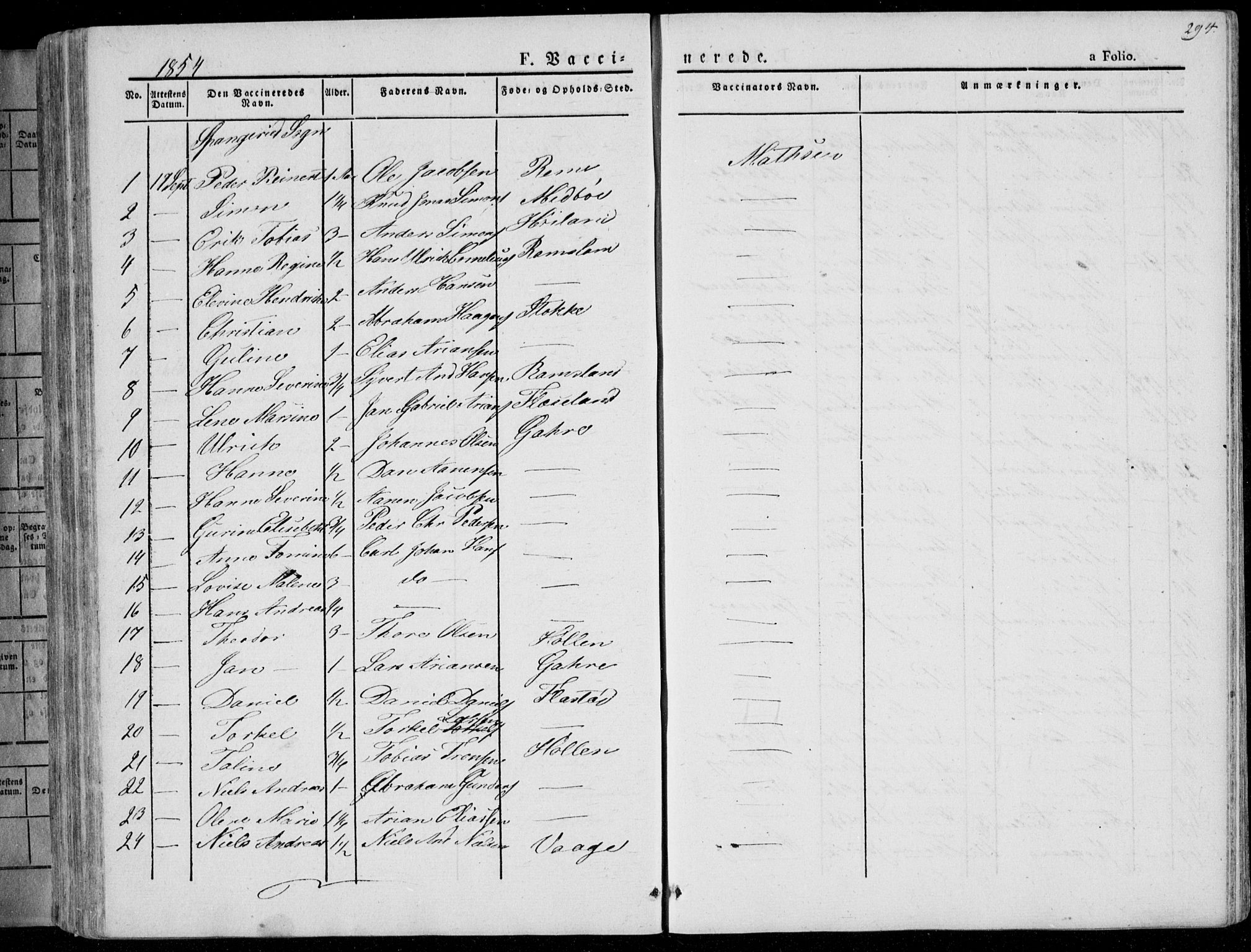 Sør-Audnedal sokneprestkontor, AV/SAK-1111-0039/F/Fa/Fab/L0006: Parish register (official) no. A 6, 1829-1855, p. 294