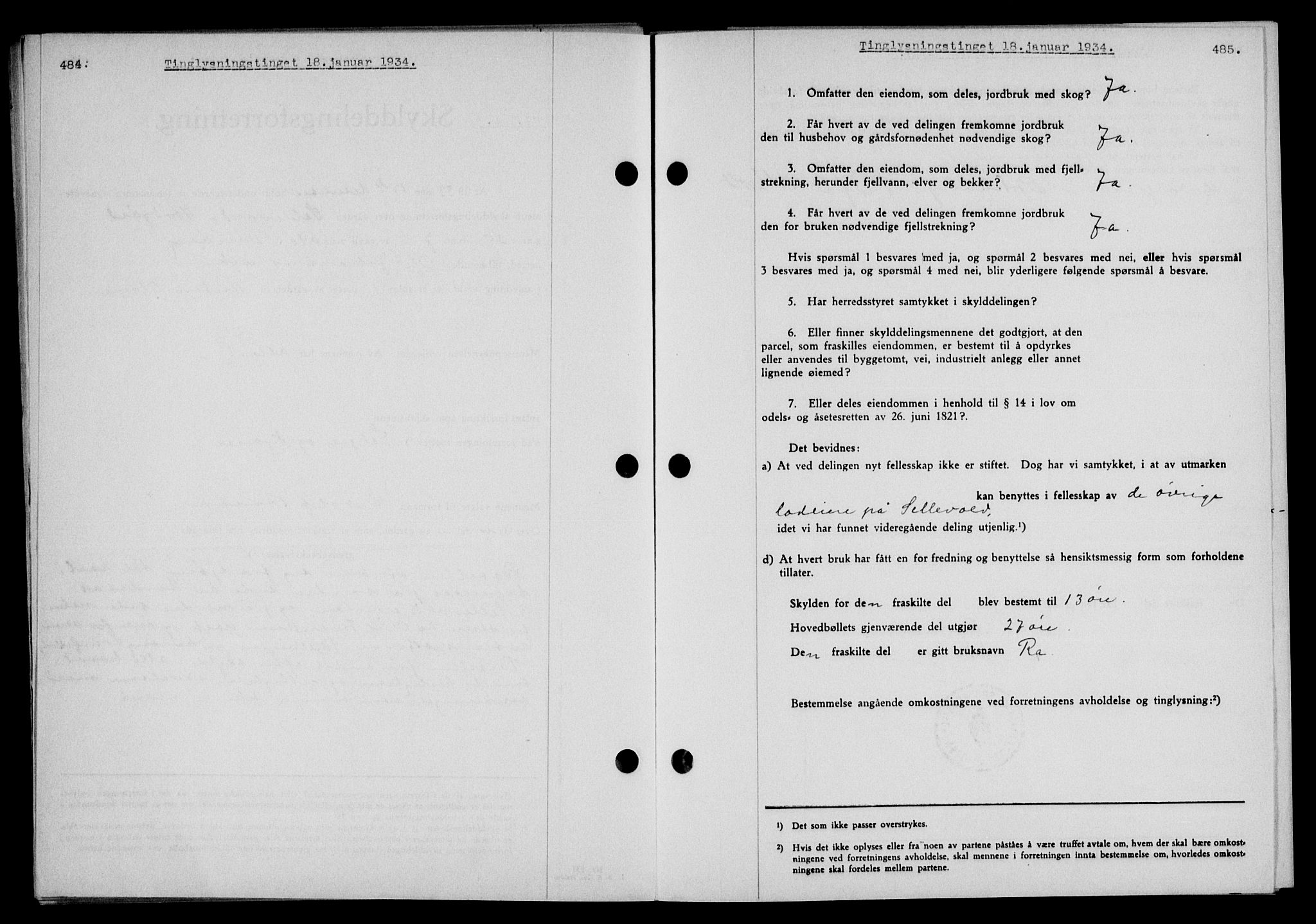 Vesterålen sorenskriveri, AV/SAT-A-4180/1/2/2Ca/L0059: Mortgage book no. 52, 1933-1934, Deed date: 18.01.1934