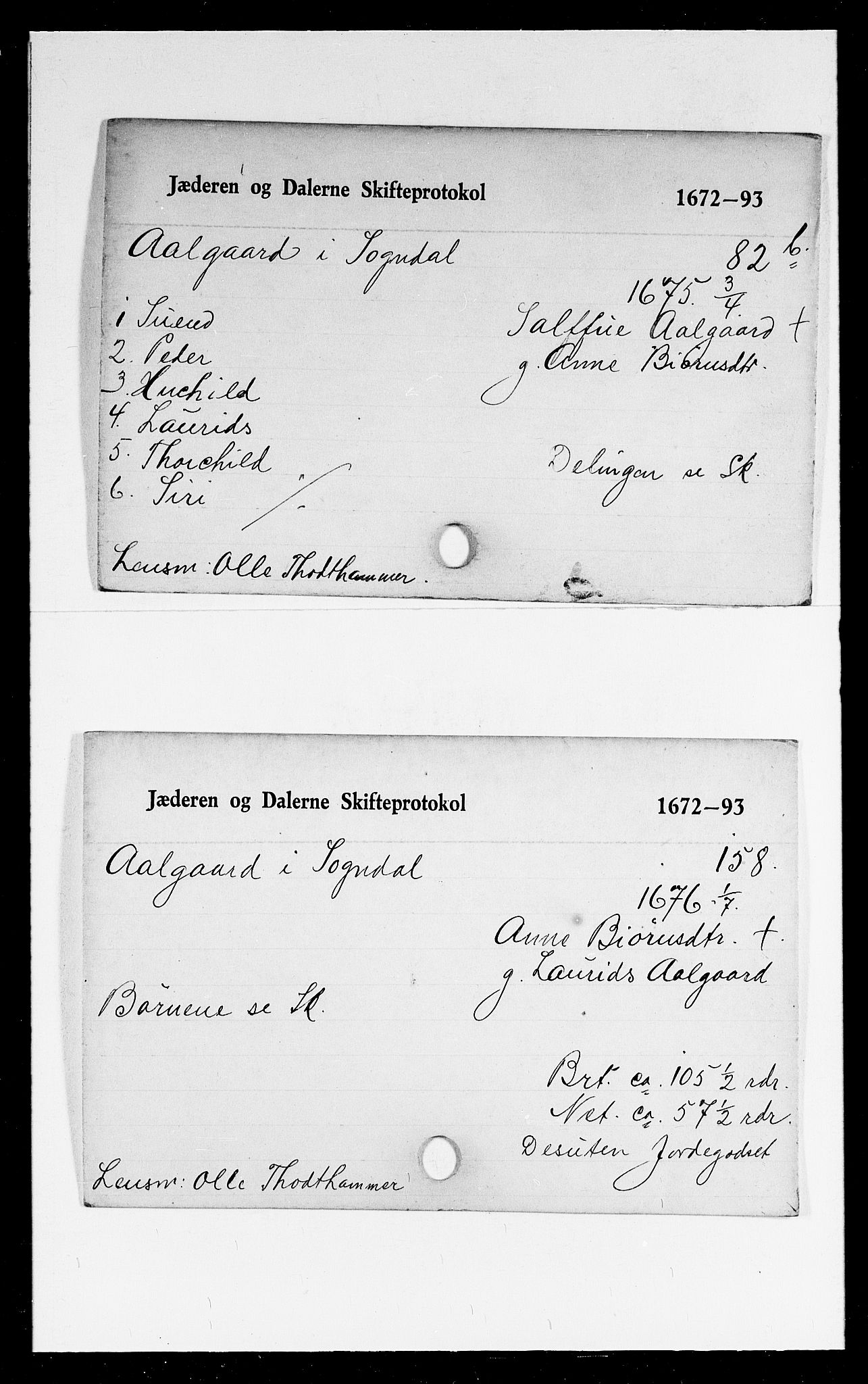 Jæren og Dalane sorenskriveri, AV/SAST-A-100306/5, 1672-1693, p. 2