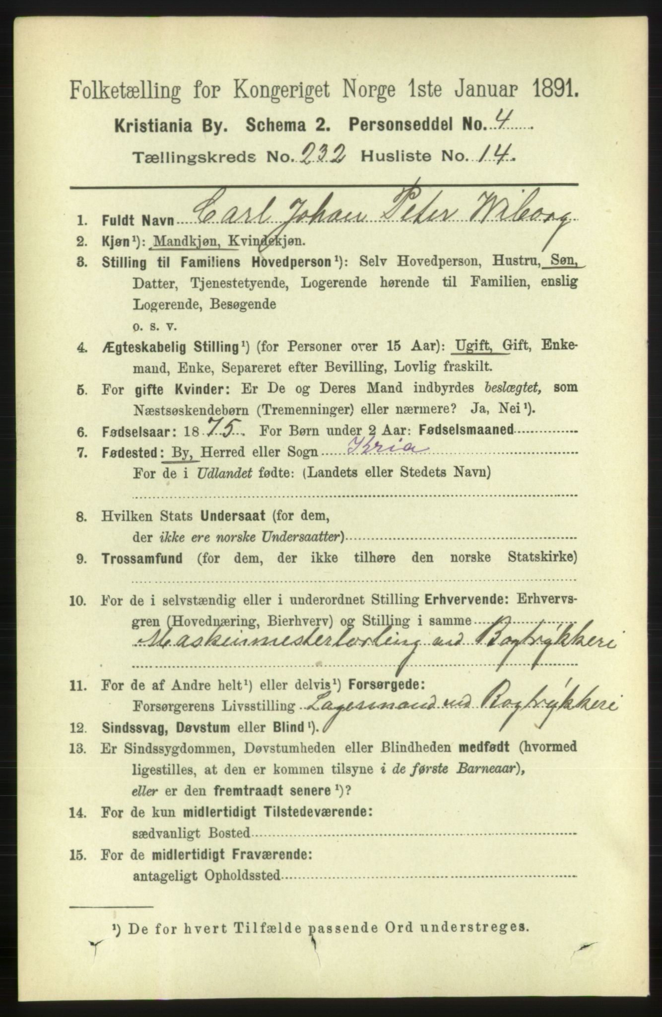 RA, 1891 census for 0301 Kristiania, 1891, p. 143027