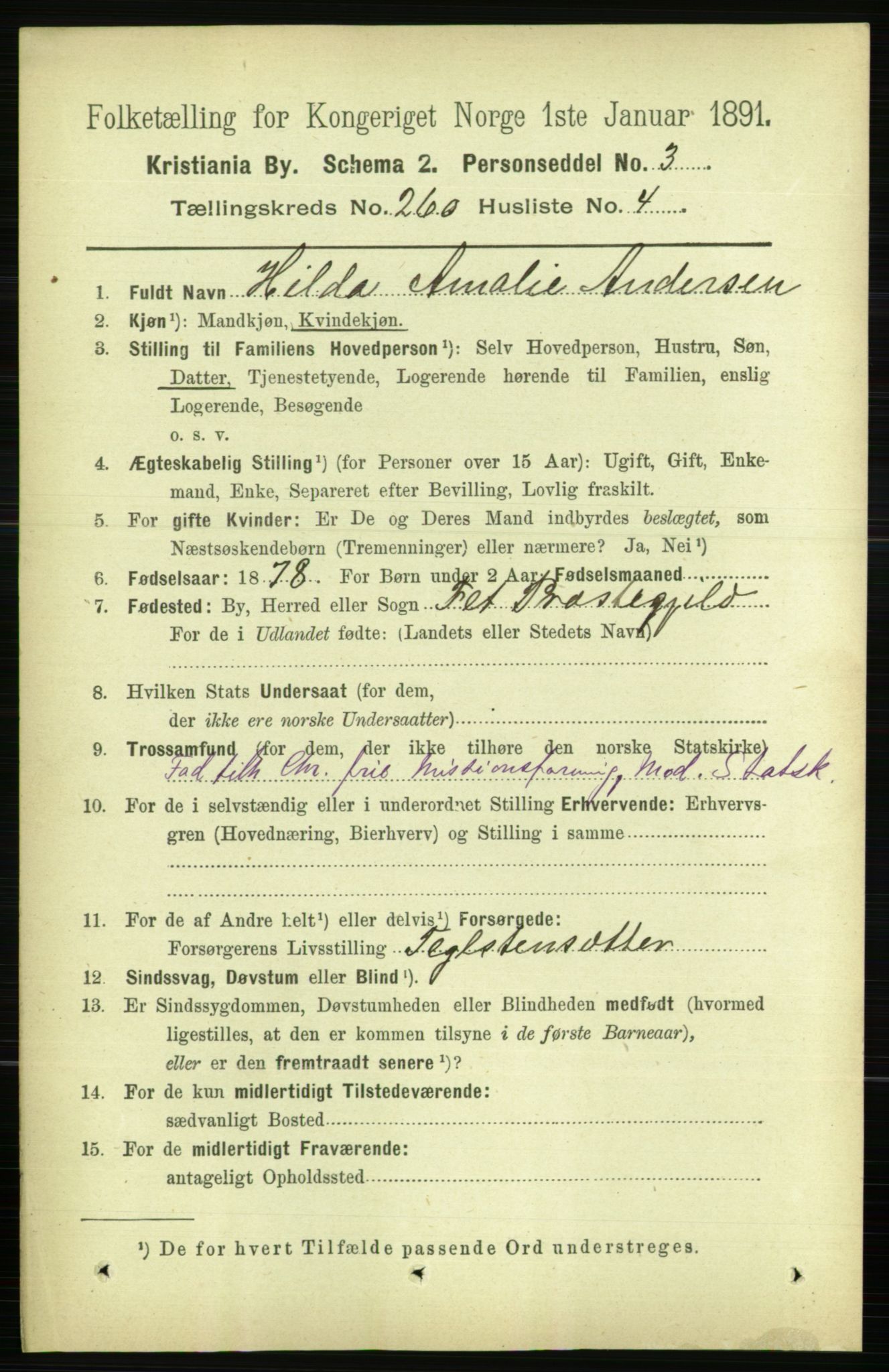 RA, 1891 census for 0301 Kristiania, 1891, p. 157823