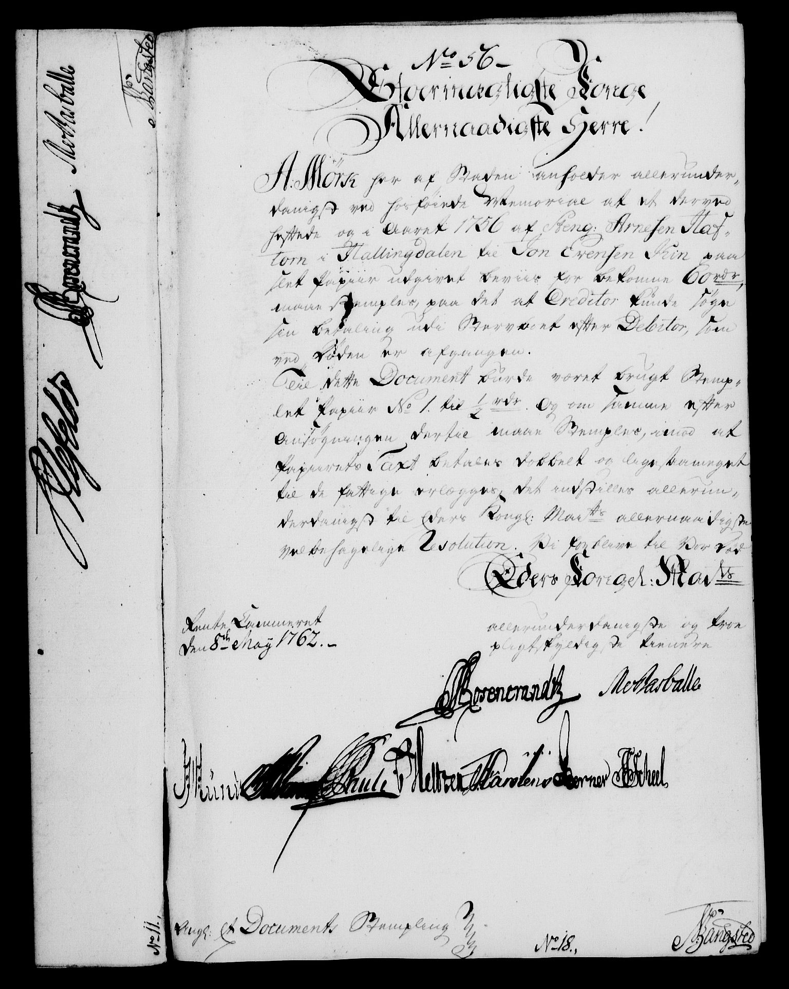 Rentekammeret, Kammerkanselliet, RA/EA-3111/G/Gf/Gfa/L0044: Norsk relasjons- og resolusjonsprotokoll (merket RK 52.44), 1762, p. 234