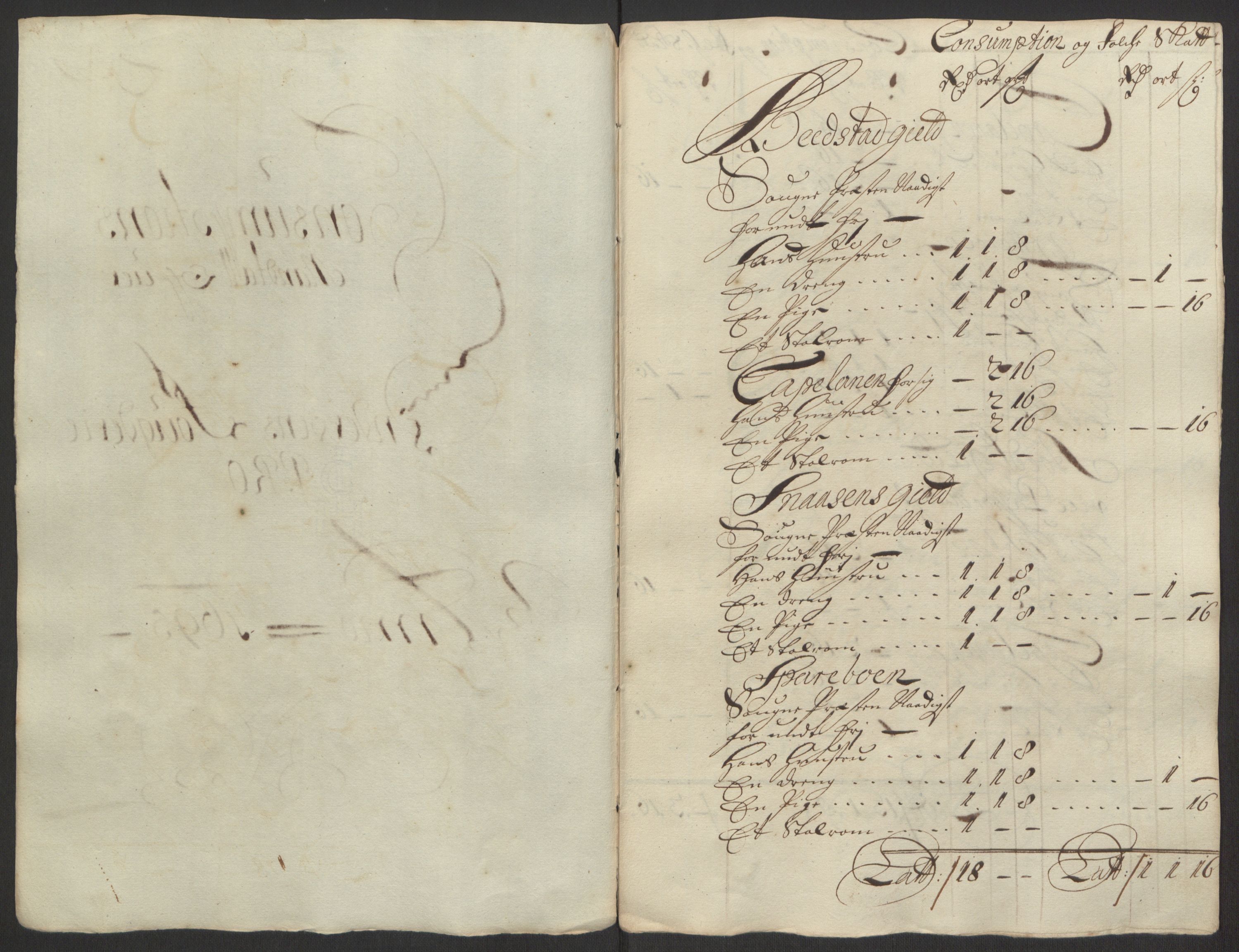 Rentekammeret inntil 1814, Reviderte regnskaper, Fogderegnskap, RA/EA-4092/R63/L4309: Fogderegnskap Inderøy, 1695-1697, p. 33