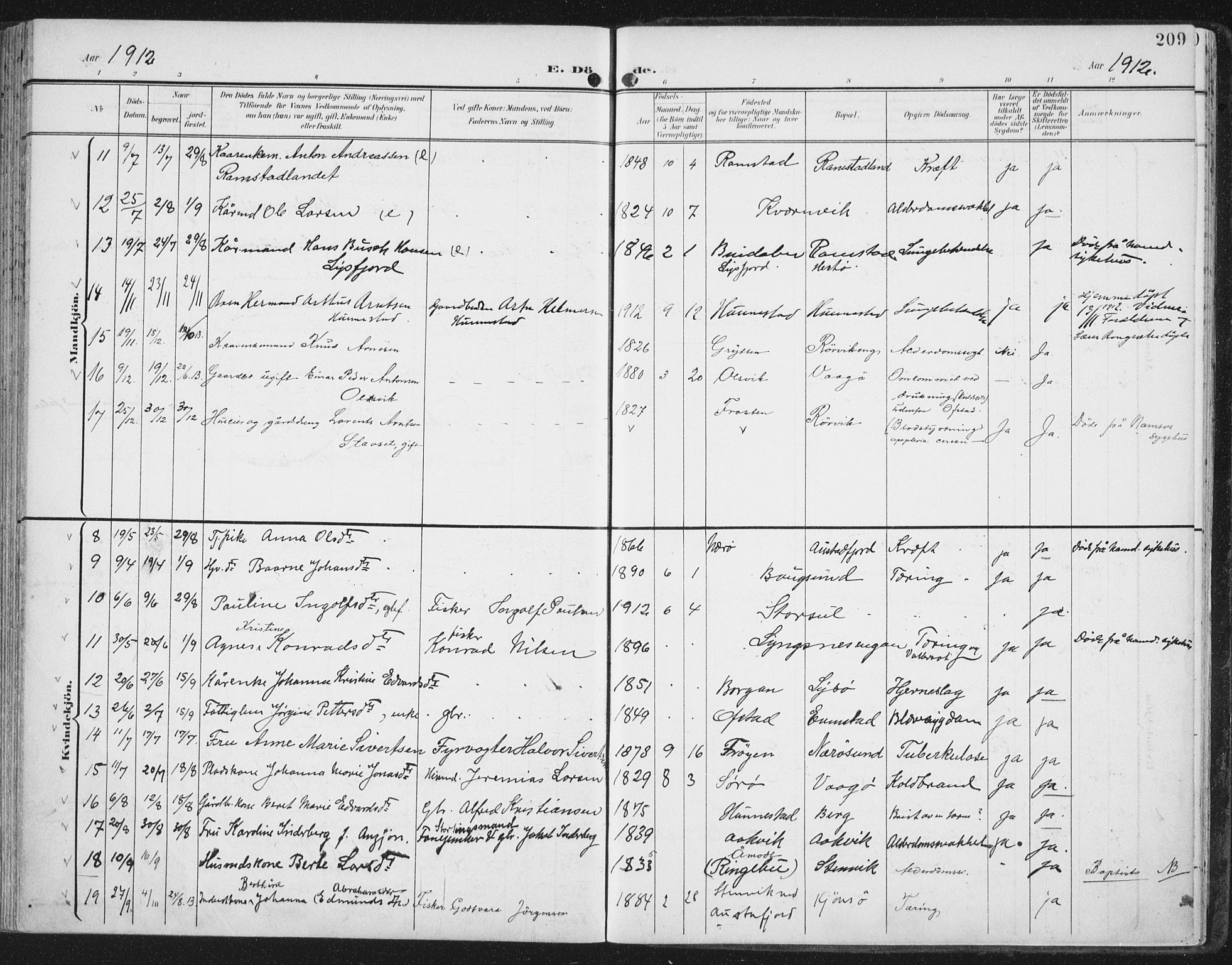 Ministerialprotokoller, klokkerbøker og fødselsregistre - Nord-Trøndelag, SAT/A-1458/786/L0688: Parish register (official) no. 786A04, 1899-1912, p. 209