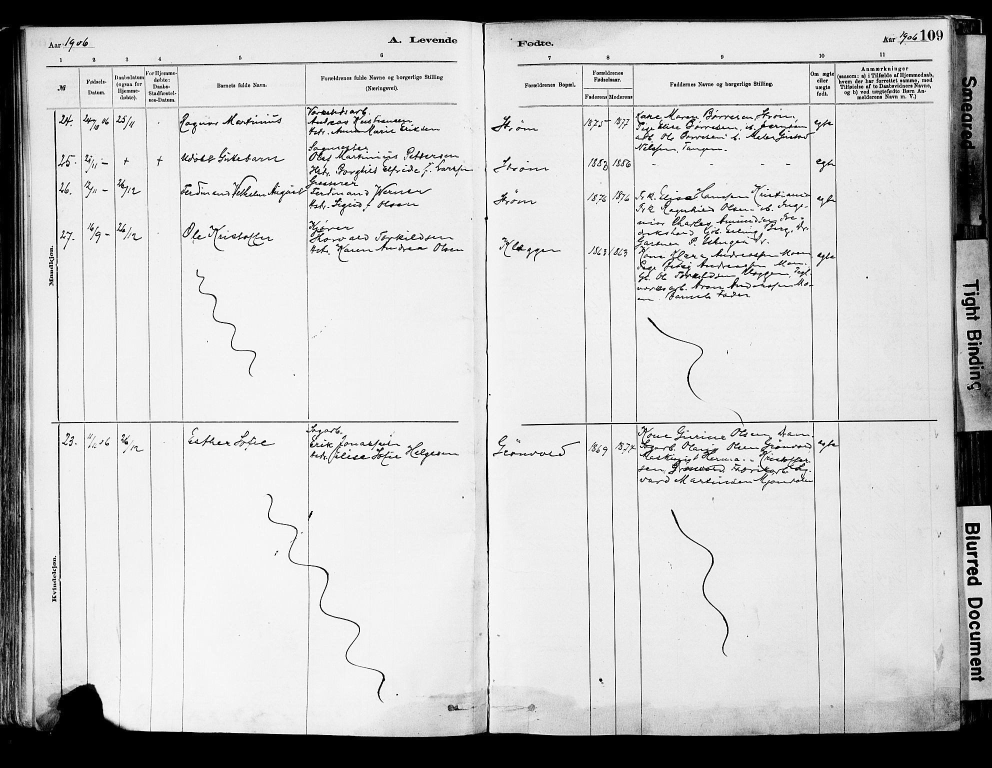 Strømsgodset kirkebøker, AV/SAKO-A-324/F/Fa/L0001: Parish register (official) no. 1, 1885-1909, p. 109