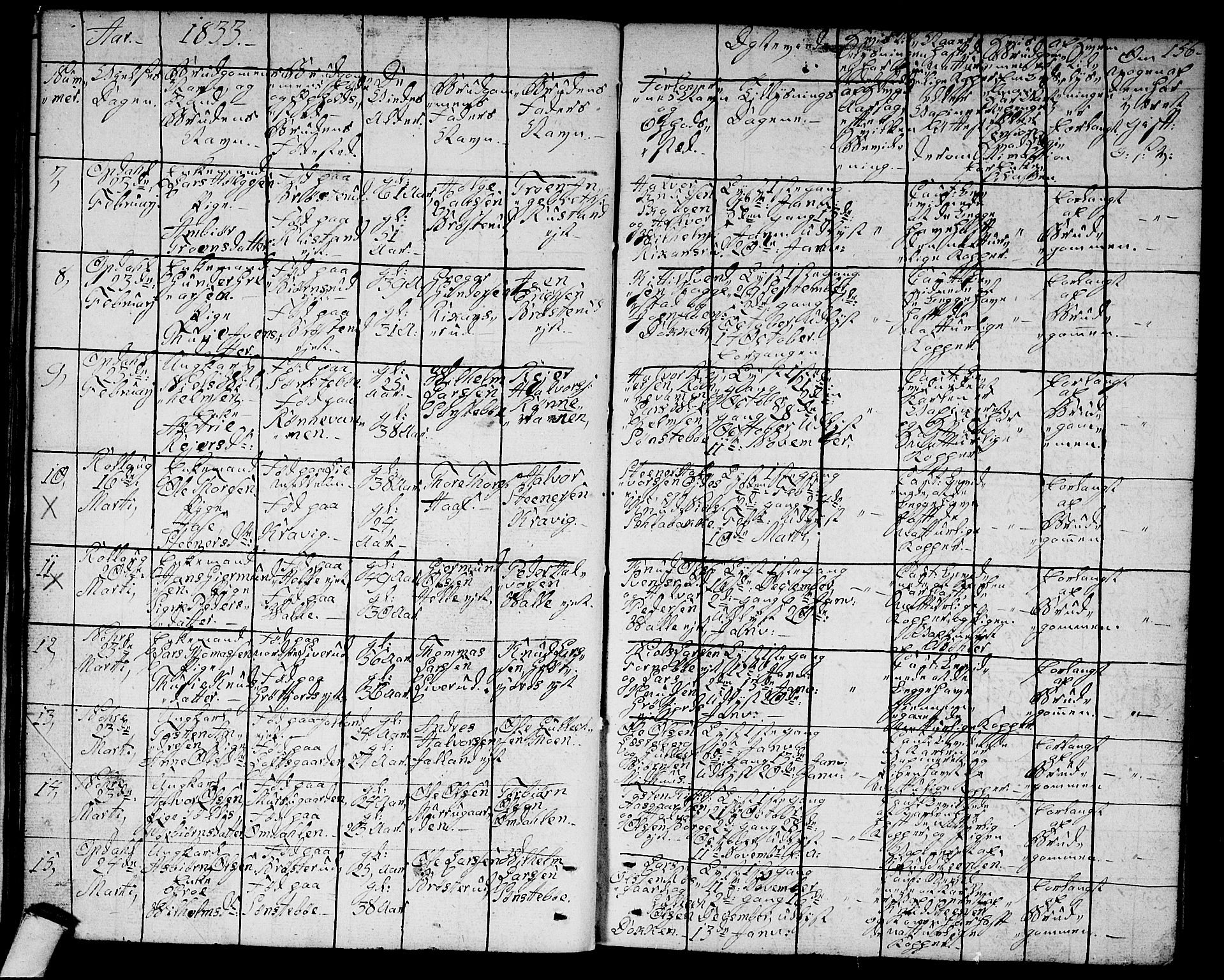 Rollag kirkebøker, AV/SAKO-A-240/G/Ga/L0002: Parish register (copy) no. I 2, 1831-1856, p. 156