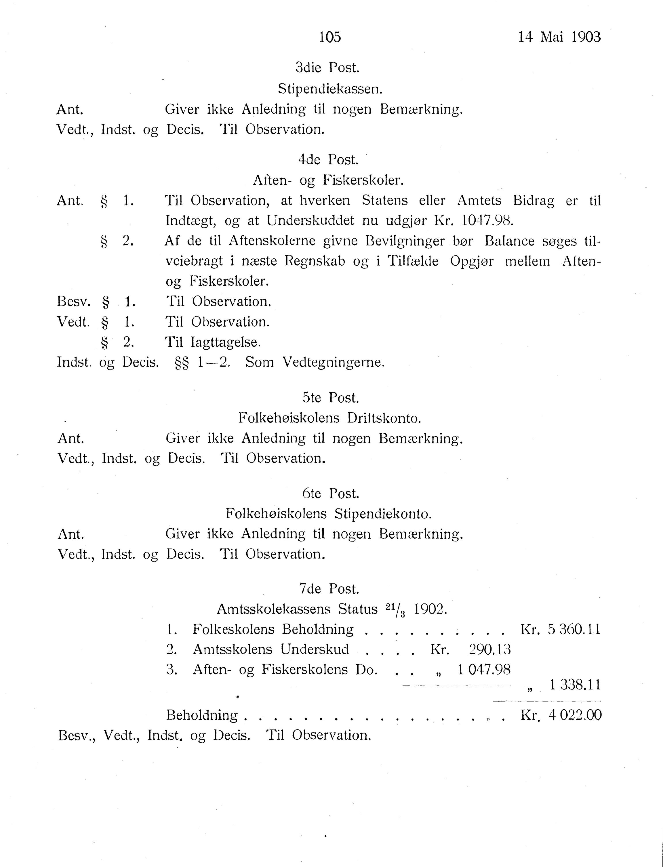 Nordland Fylkeskommune. Fylkestinget, AIN/NFK-17/176/A/Ac/L0026: Fylkestingsforhandlinger 1903, 1903