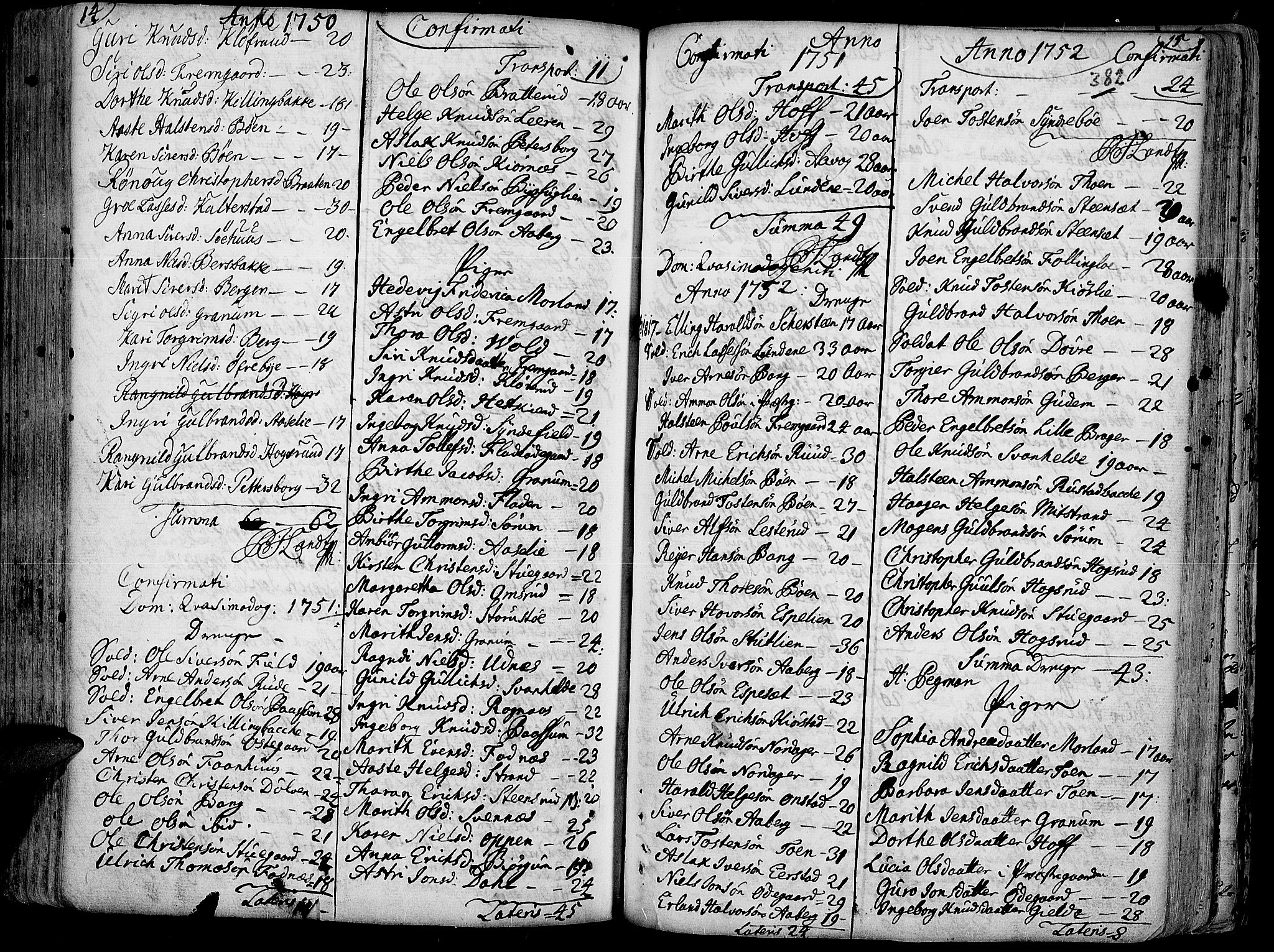 Aurdal prestekontor, AV/SAH-PREST-126/H/Ha/Haa/L0004: Parish register (official) no. 4, 1730-1762, p. 14-15