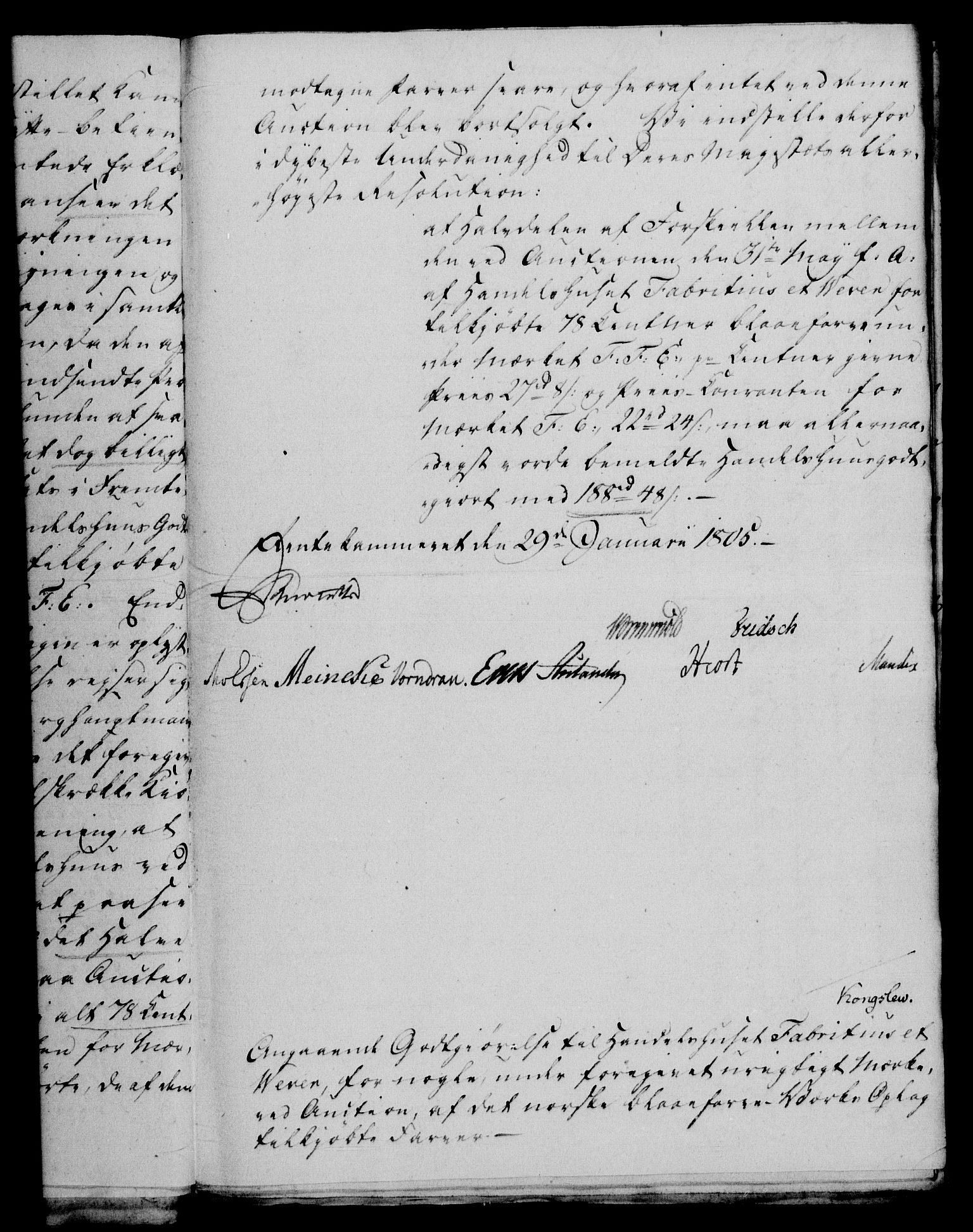 Rentekammeret, Renteskriverkontorene, AV/RA-EA-3115/M/Mf/Mfb/L0007: Relasjons- og resolusjonsprotokoll med register (merket RK 54.13), 1805-1806