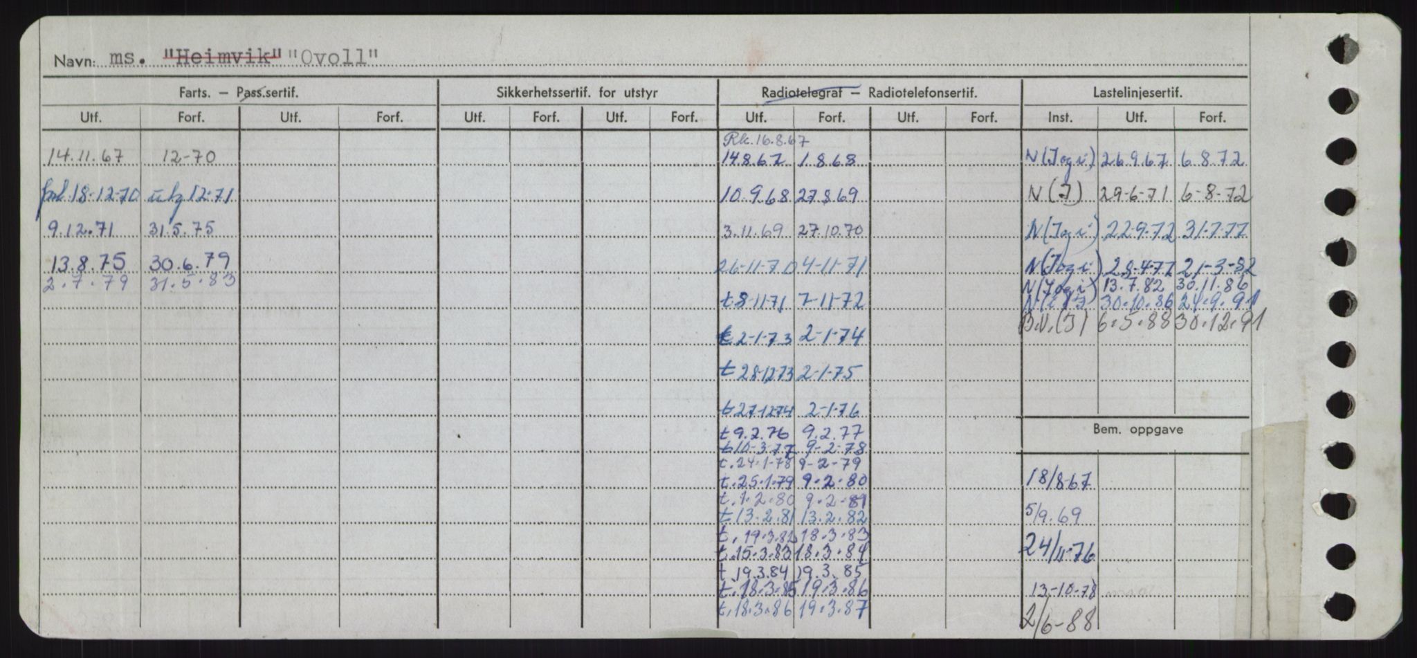 Sjøfartsdirektoratet med forløpere, Skipsmålingen, RA/S-1627/H/Hd/L0028: Fartøy, O, p. 540