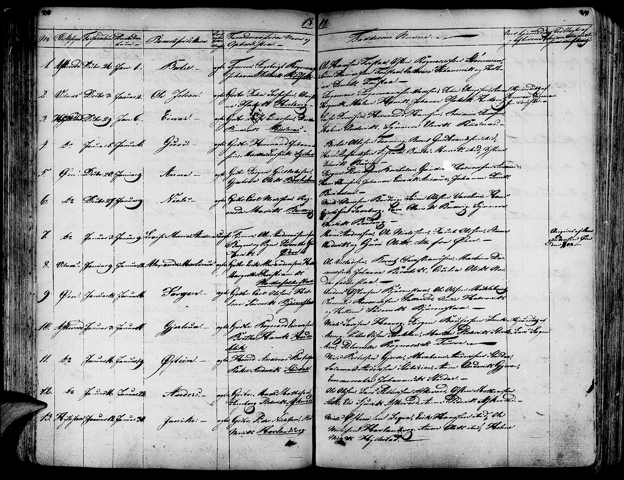 Askvoll sokneprestembete, SAB/A-79501/H/Haa/Haaa/L0010: Parish register (official) no. A 10, 1821-1844, p. 218-219