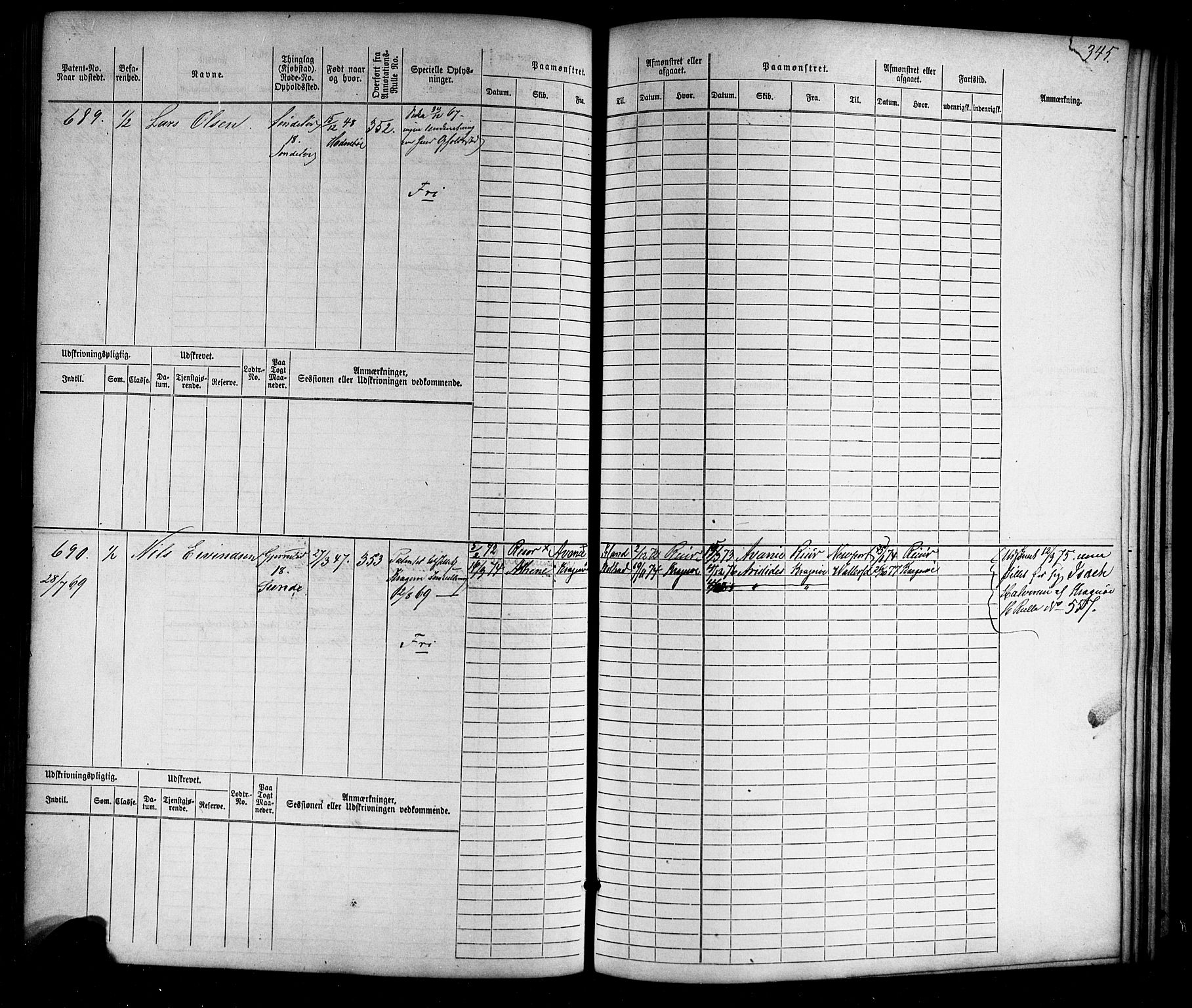 Risør mønstringskrets, AV/SAK-2031-0010/F/Fb/L0010: Hovedrulle nr 1-770, T-9, 1869-1890, p. 352