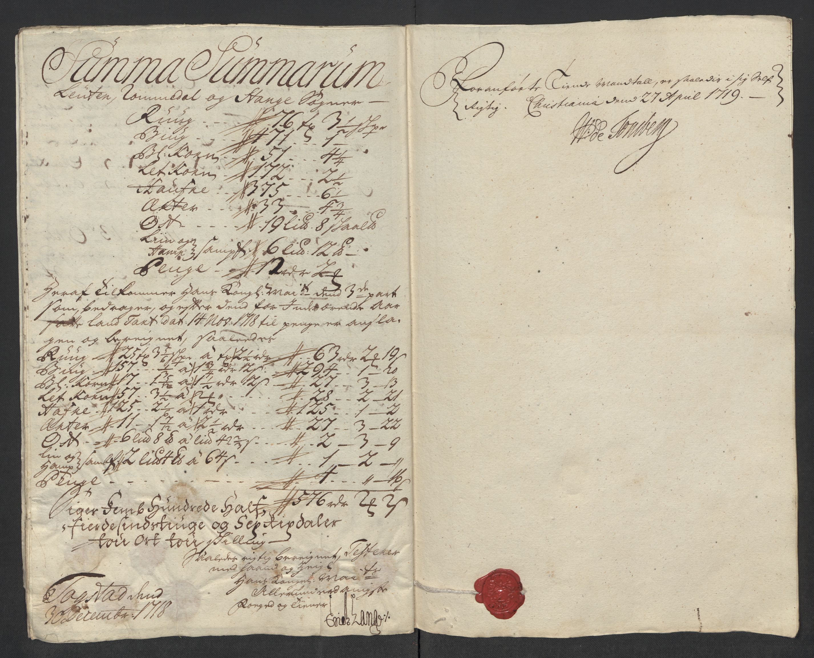 Rentekammeret inntil 1814, Reviderte regnskaper, Fogderegnskap, RA/EA-4092/R16/L1057: Fogderegnskap Hedmark, 1718, p. 244