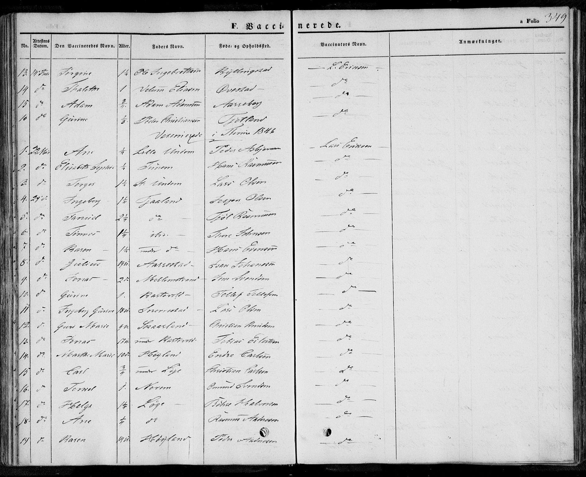 Lye sokneprestkontor, AV/SAST-A-101794/001/30BA/L0006: Parish register (official) no. A 5.2, 1842-1855, p. 349