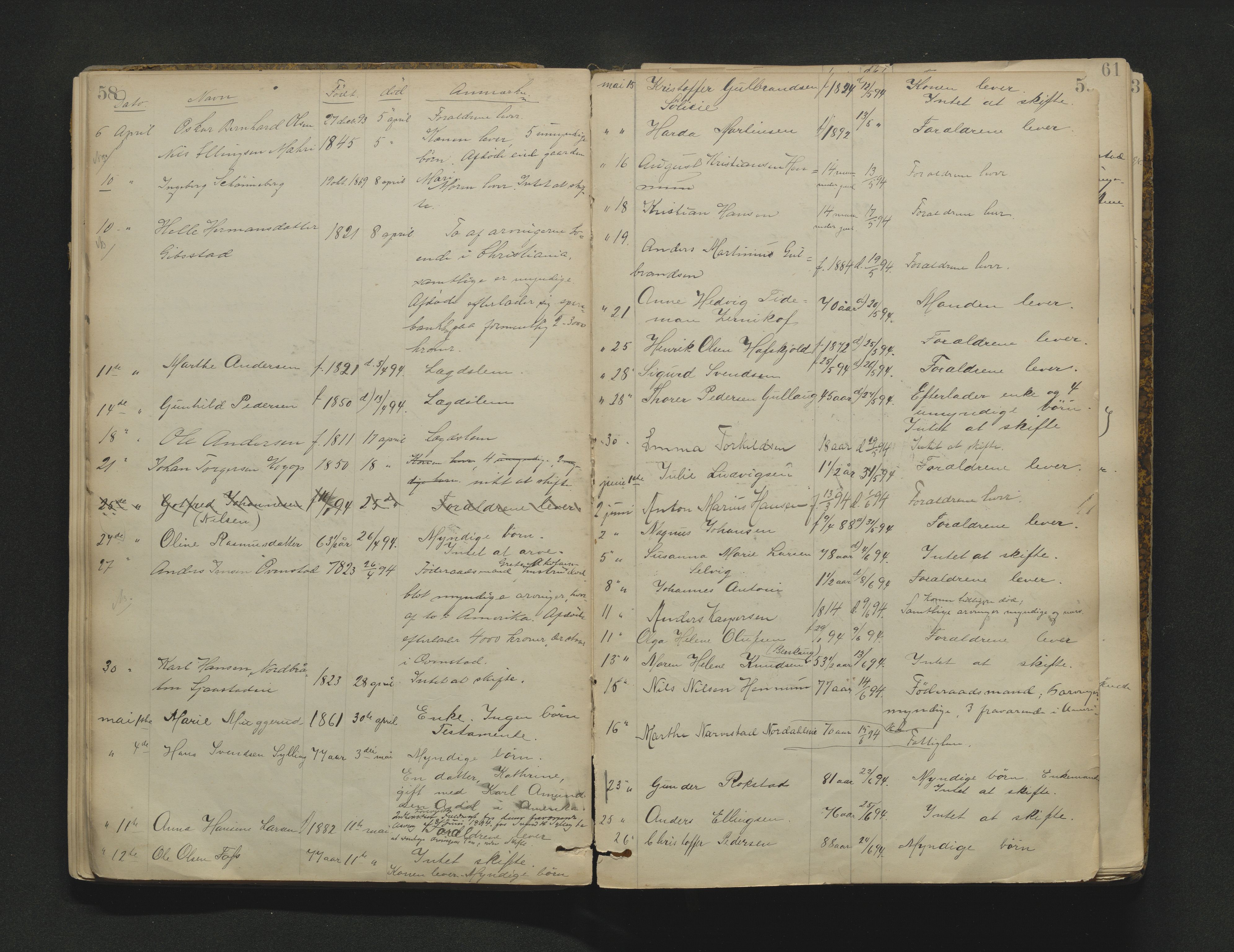 Lier, Røyken og Hurum sorenskriveri, AV/SAKO-A-89/H/Ha/L0001: Dødsfallsprotokoll 1, 1887-1913, p. 58-59