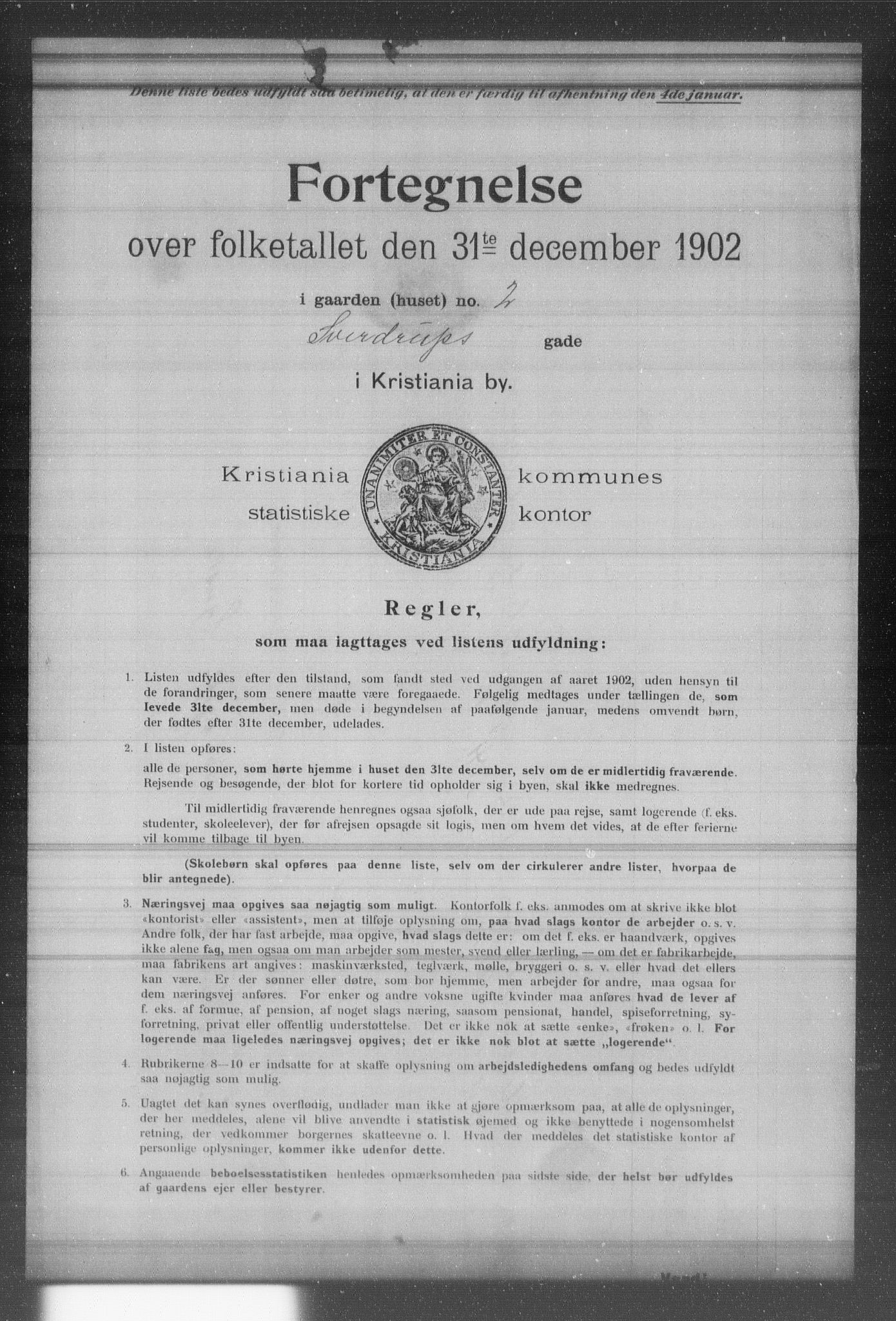 OBA, Municipal Census 1902 for Kristiania, 1902, p. 19677