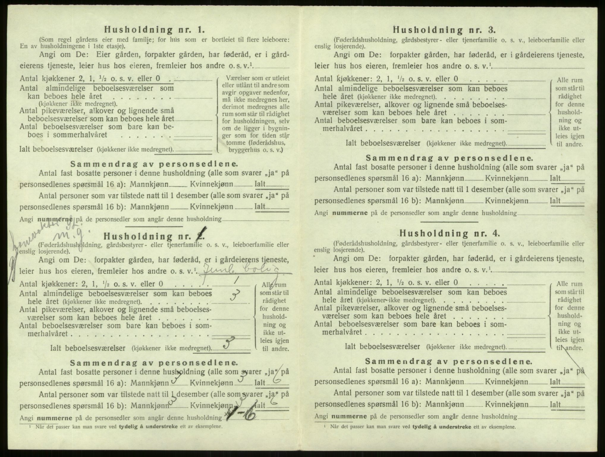 SAB, 1920 census for Aurland, 1920, p. 566