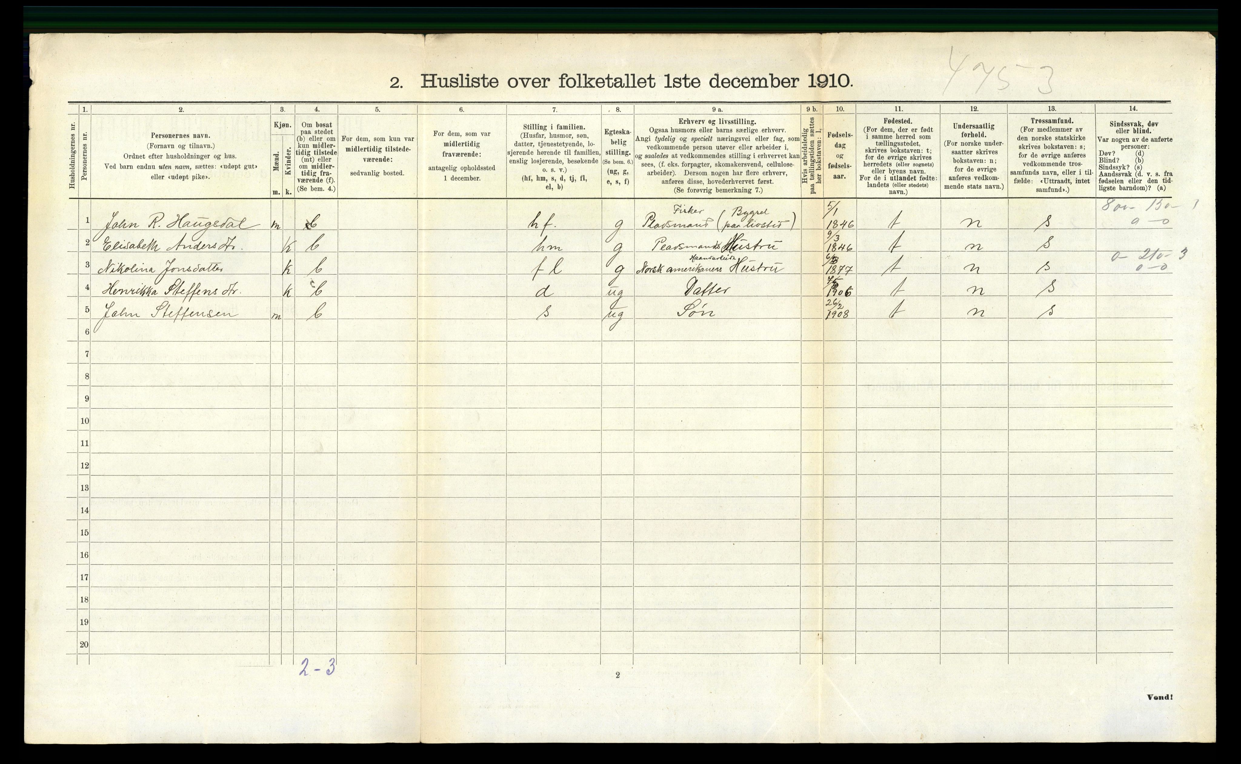 RA, 1910 census for Masfjorden, 1910, p. 247