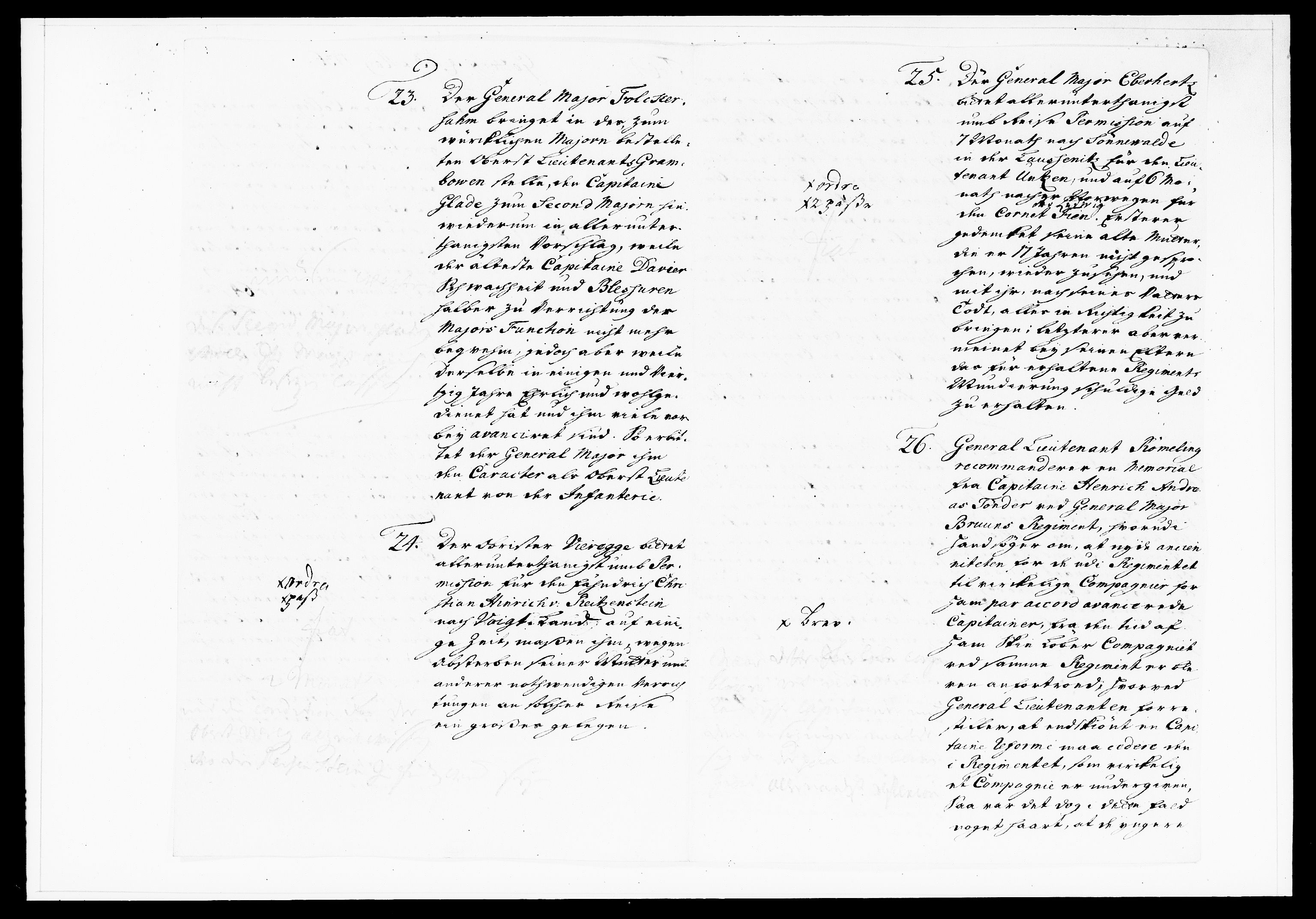 Krigskollegiet, Krigskancelliet, DRA/A-0006/-/1130-1137: Refererede sager, 1736, p. 191