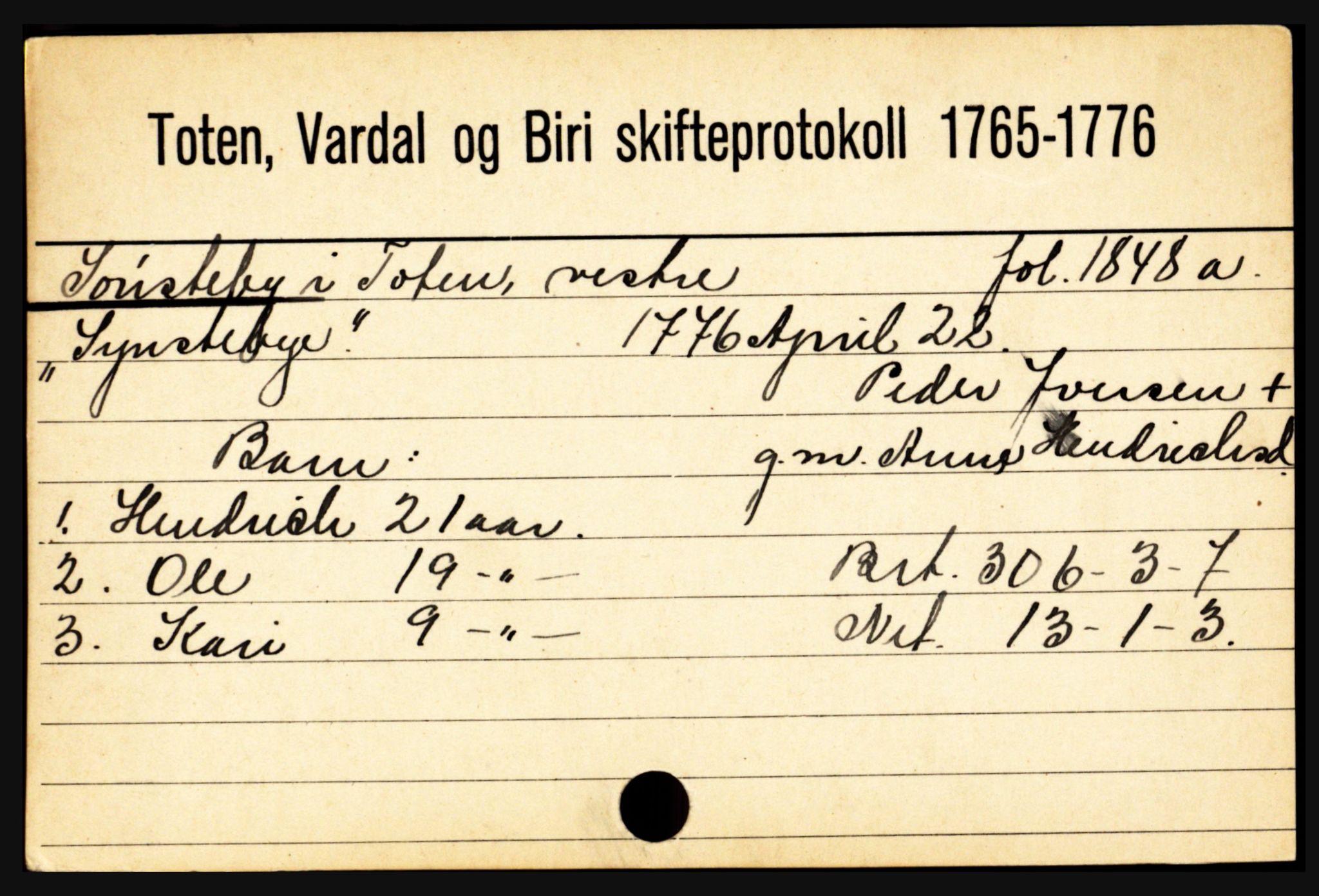Toten tingrett, SAH/TING-006/J, 1657-1903, p. 20675