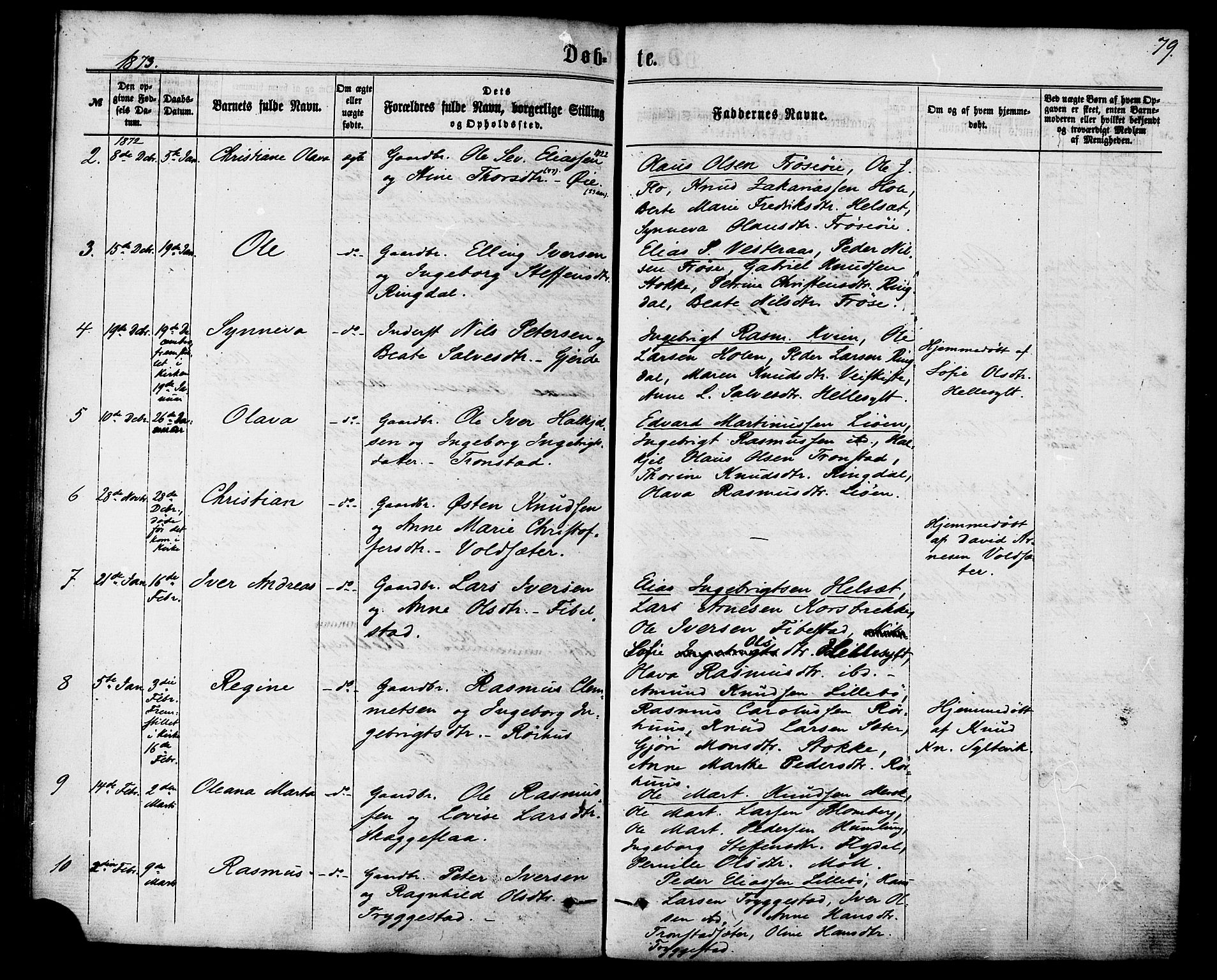 Ministerialprotokoller, klokkerbøker og fødselsregistre - Møre og Romsdal, AV/SAT-A-1454/517/L0226: Parish register (official) no. 517A06, 1862-1881, p. 79