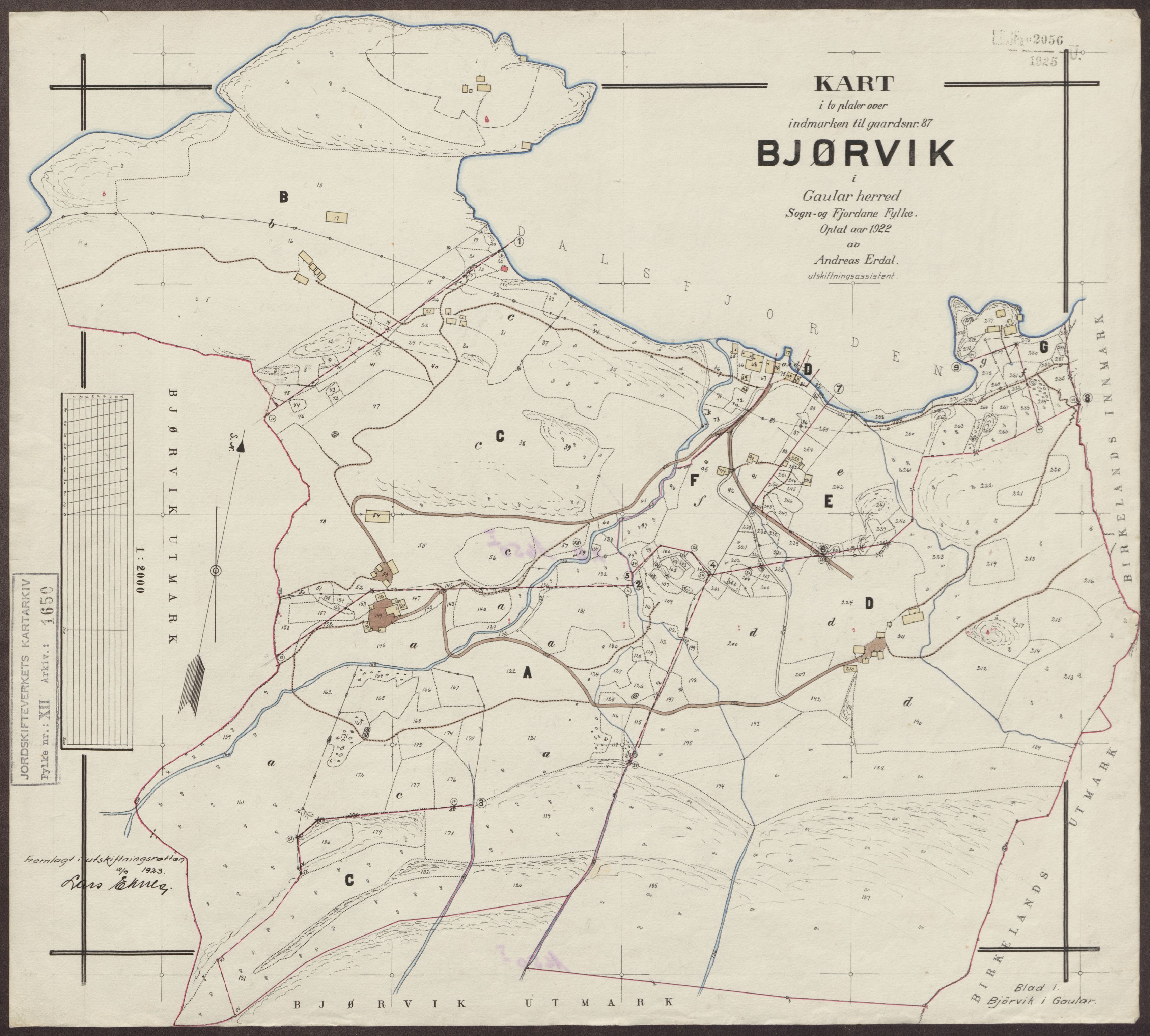 Jordskifteverkets kartarkiv, RA/S-3929/T, 1859-1988, p. 1895