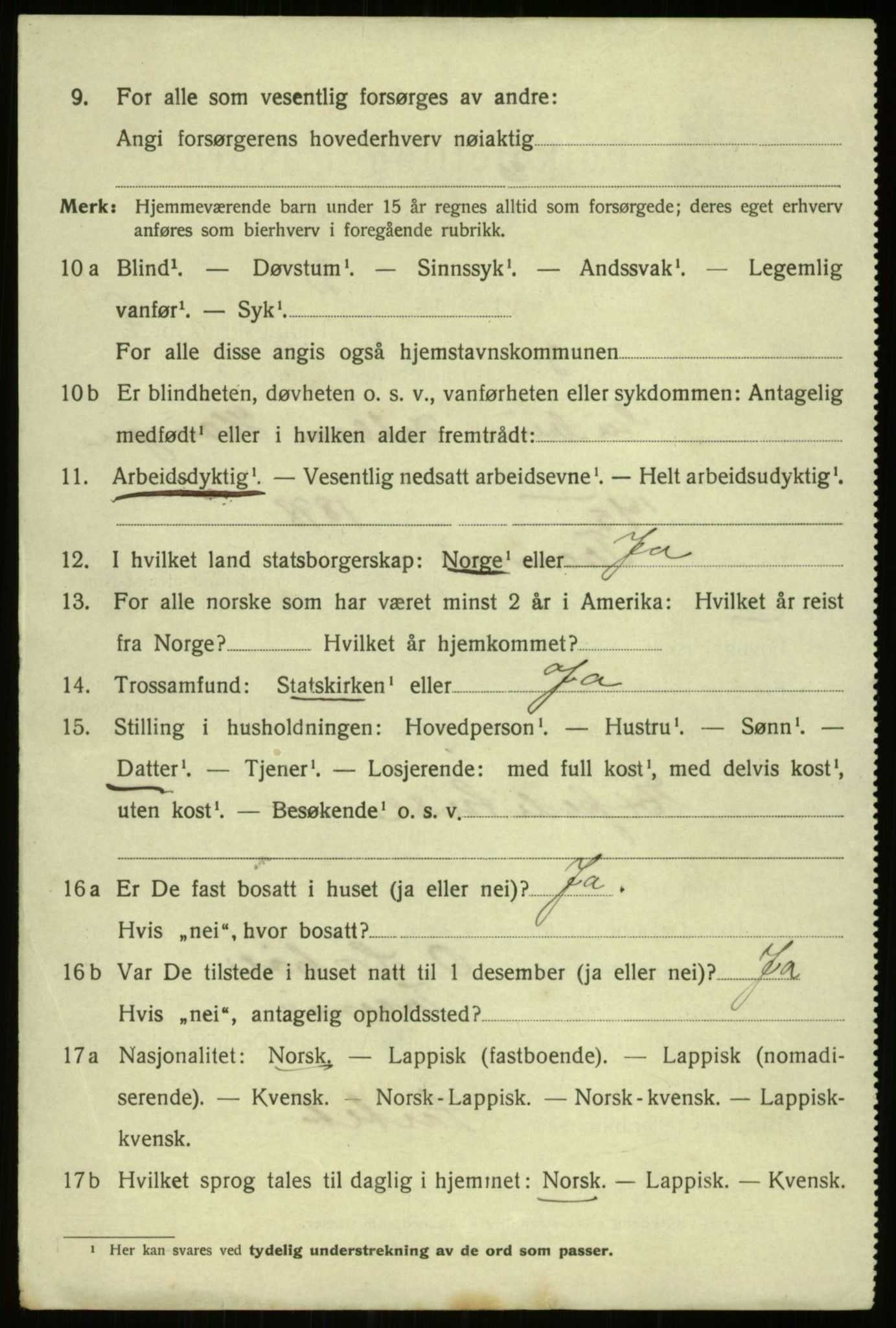 SATØ, 1920 census for Tromsø, 1920, p. 20219