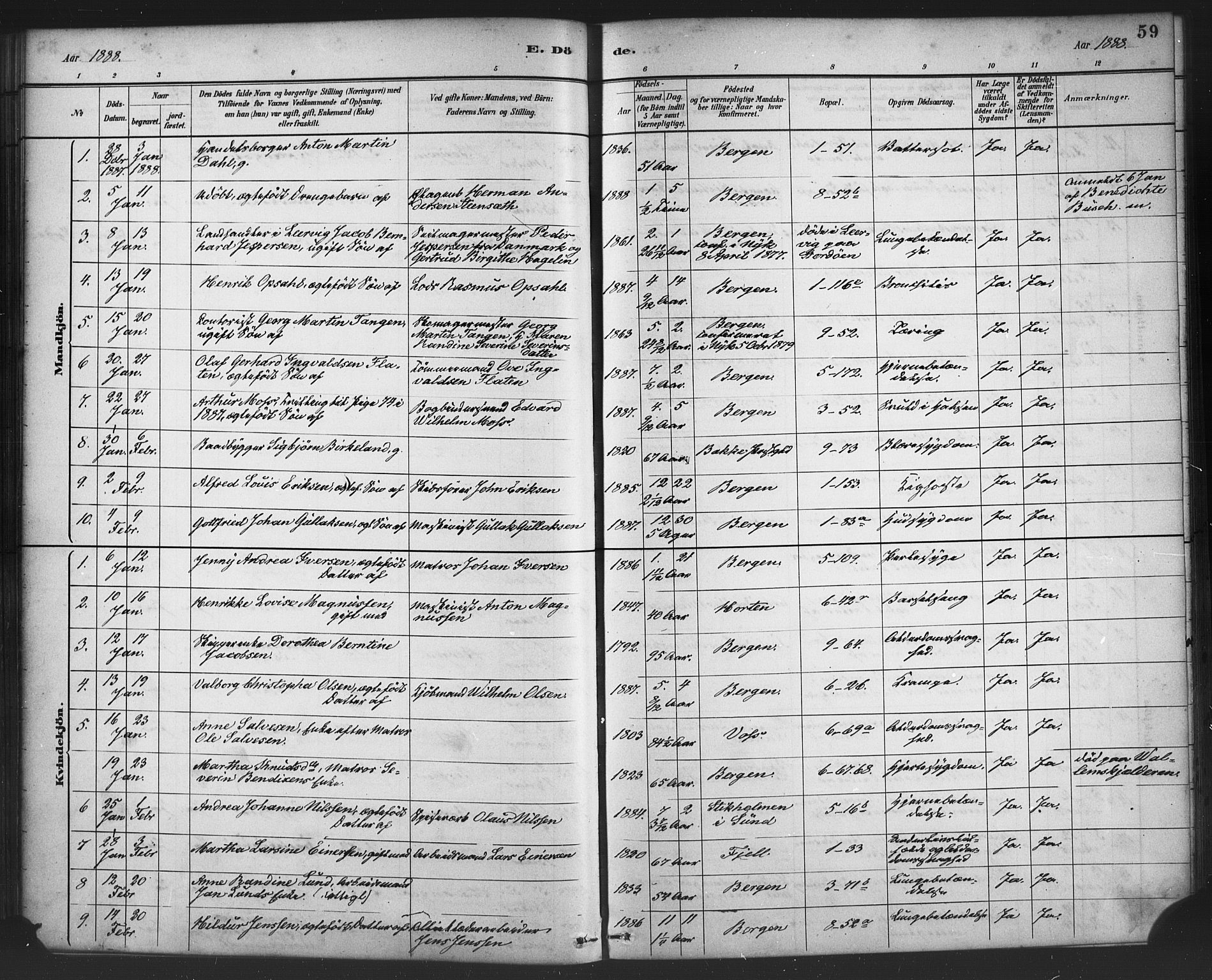 Nykirken Sokneprestembete, SAB/A-77101/H/Haa/L0044: Parish register (official) no. E 4, 1882-1898, p. 59