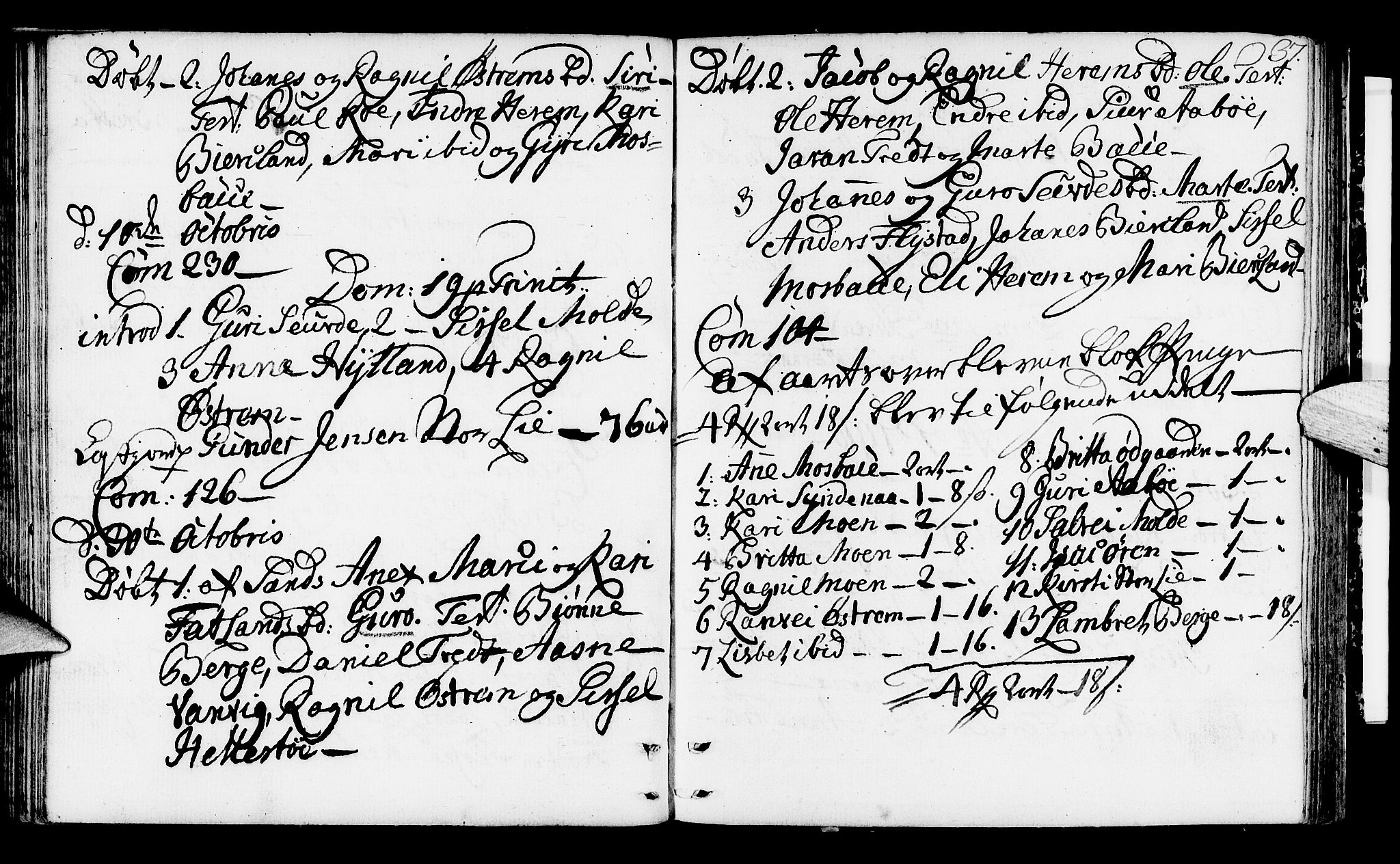 Suldal sokneprestkontor, AV/SAST-A-101845/01/IV/L0002: Parish register (official) no. A 2, 1780-1808, p. 37