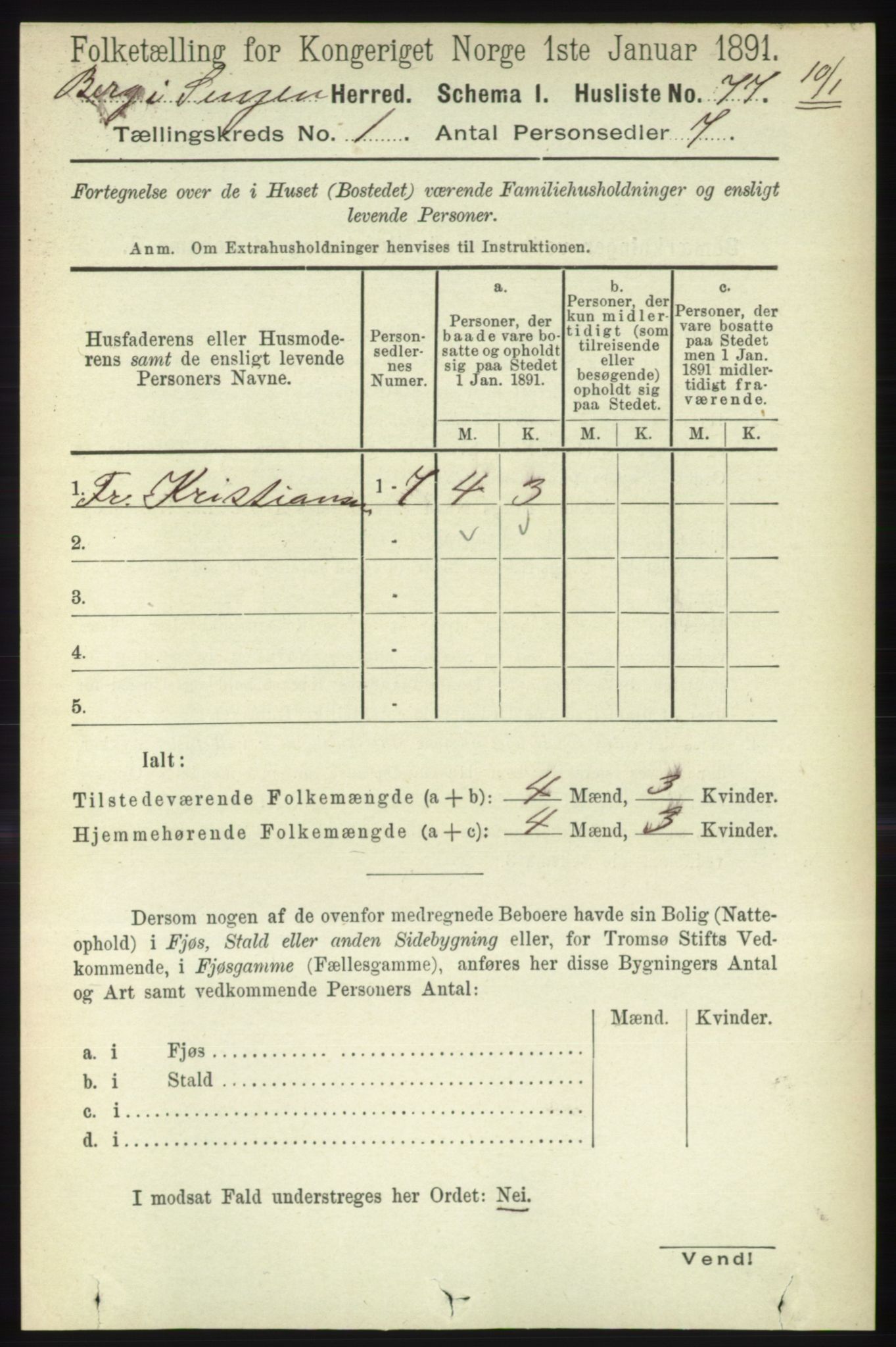 RA, 1891 census for 1929 Berg, 1891, p. 90