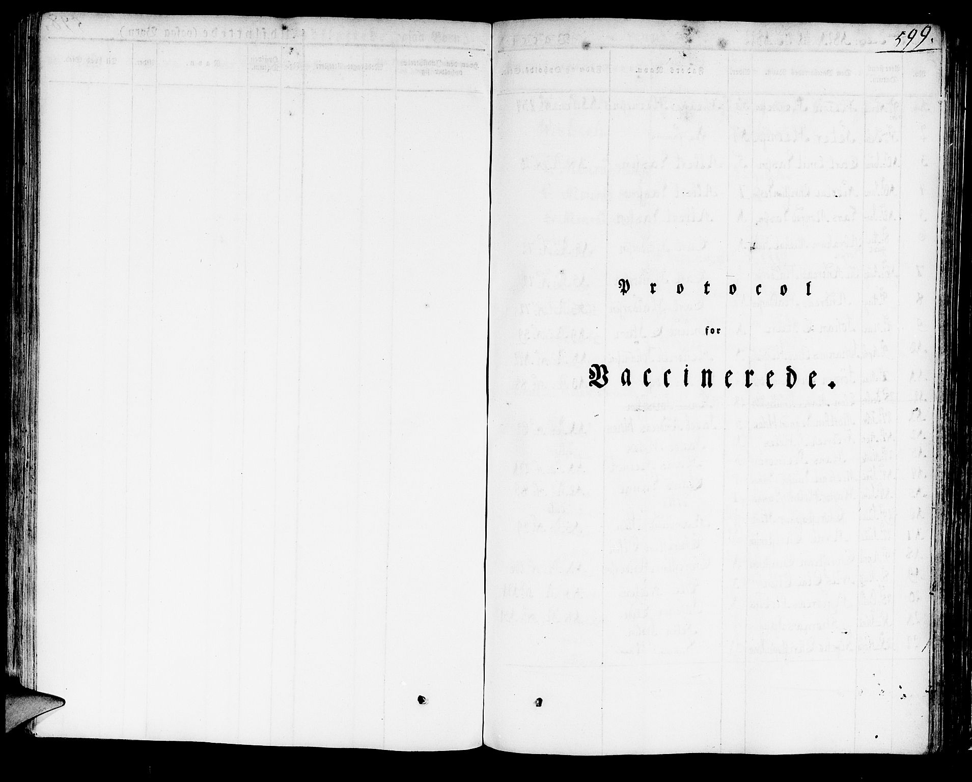 Domkirken sokneprestembete, SAB/A-74801/H/Haa/L0012: Parish register (official) no. A 12, 1821-1840, p. 599