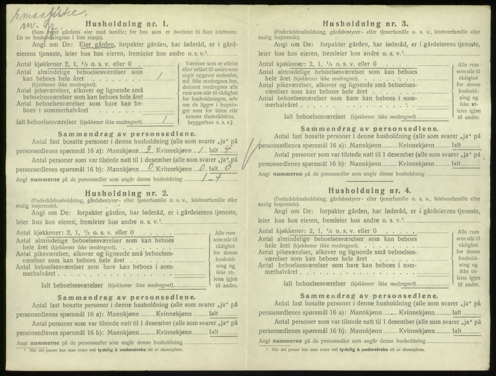 SAB, 1920 census for Solund, 1920, p. 116