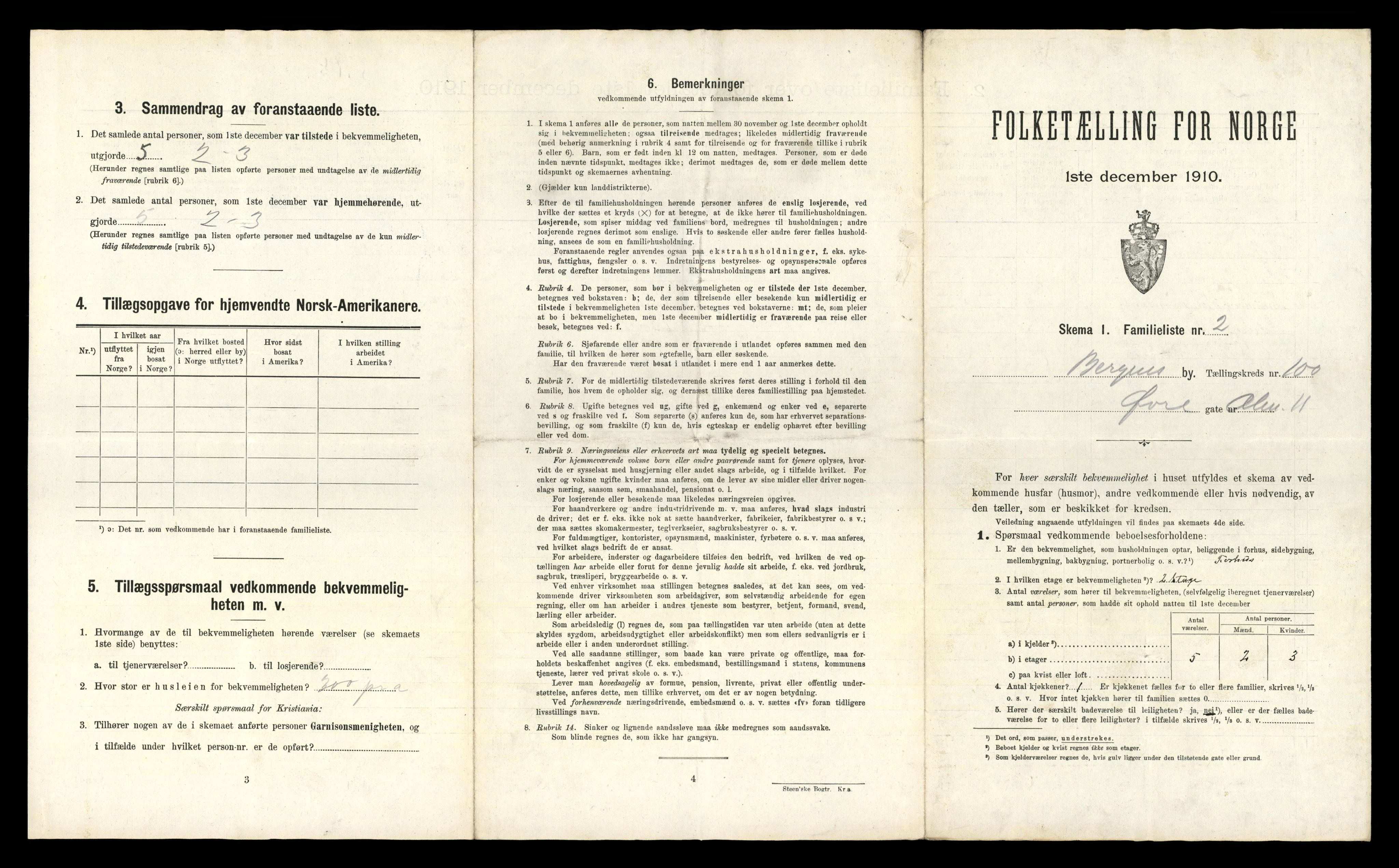 RA, 1910 census for Bergen, 1910, p. 35011