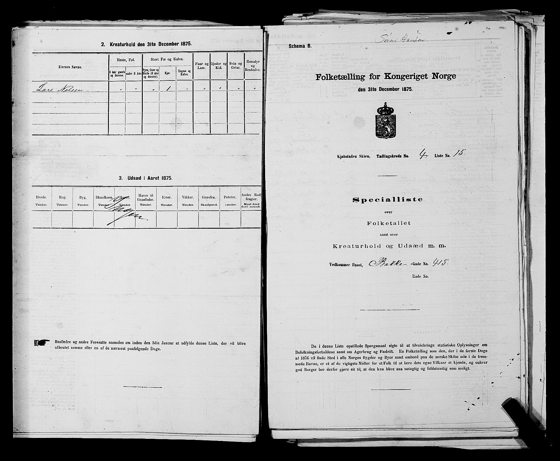 SAKO, 1875 census for 0806P Skien, 1875, p. 714