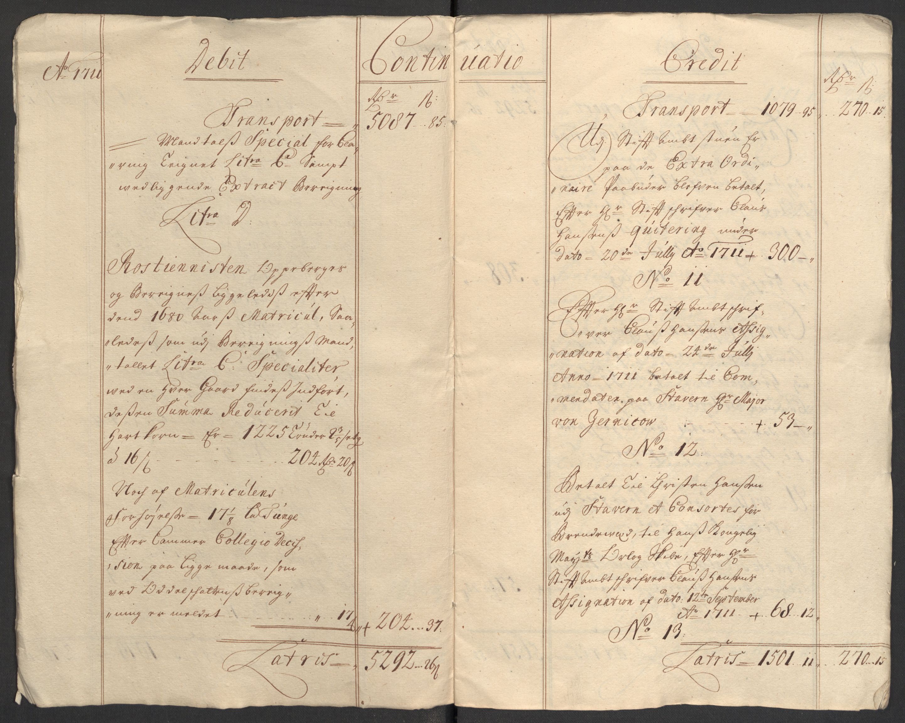 Rentekammeret inntil 1814, Reviderte regnskaper, Fogderegnskap, AV/RA-EA-4092/R33/L1983: Fogderegnskap Larvik grevskap, 1711, p. 8