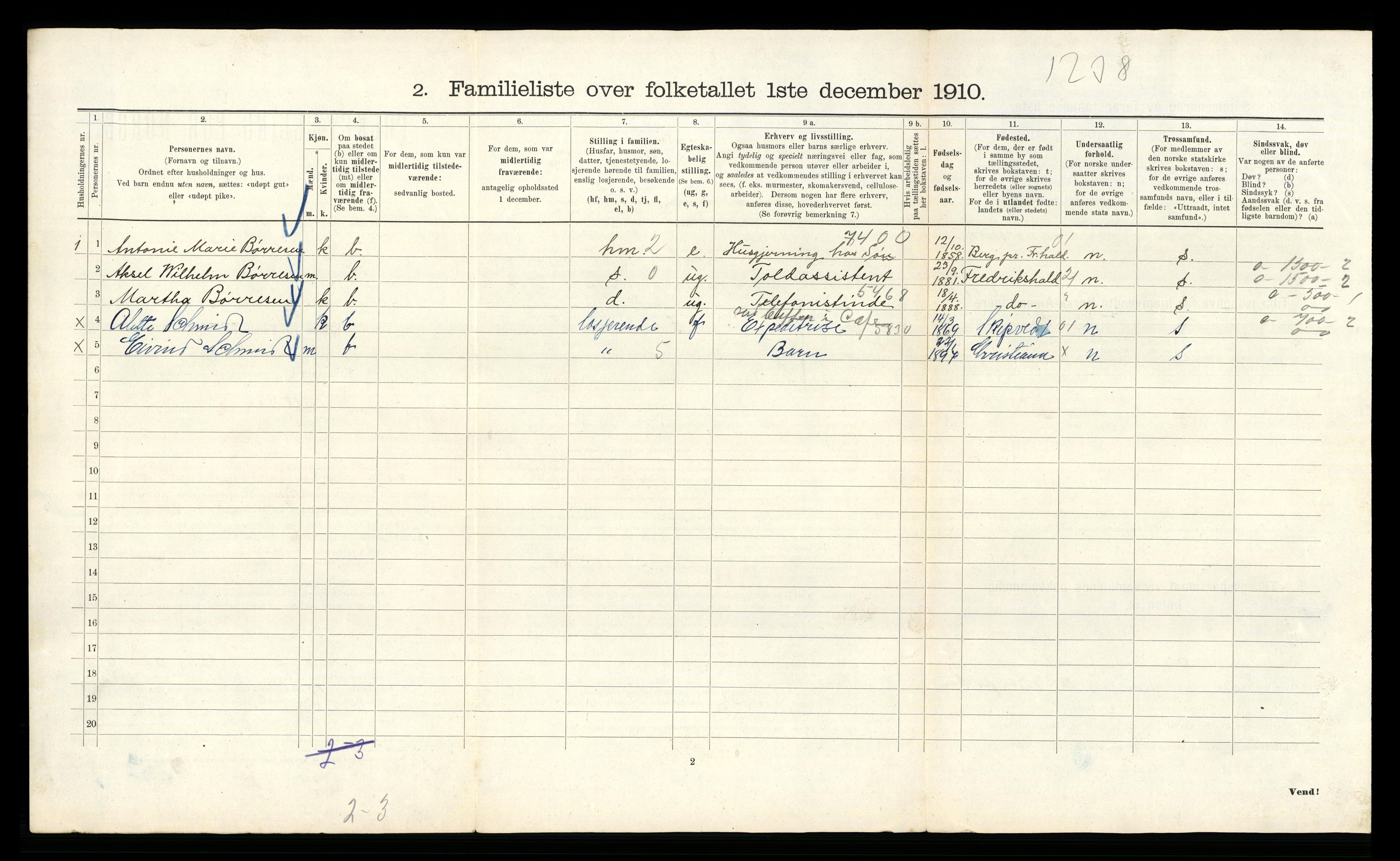 RA, 1910 census for Kristiania, 1910, p. 112774