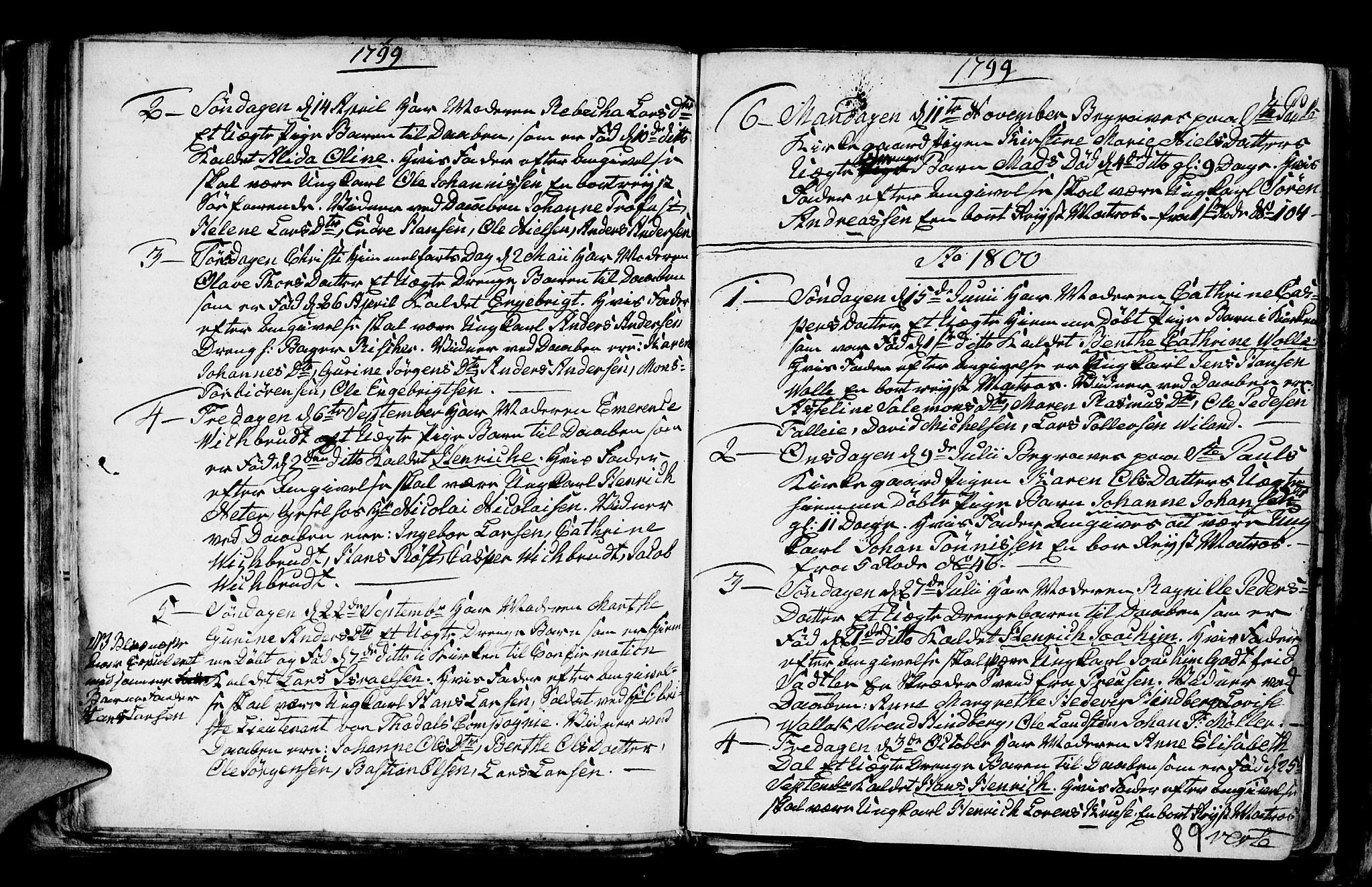 Nykirken Sokneprestembete, SAB/A-77101/H/Haa/L0001: Parish register (official) no. A 1, 1668-1820, p. 89