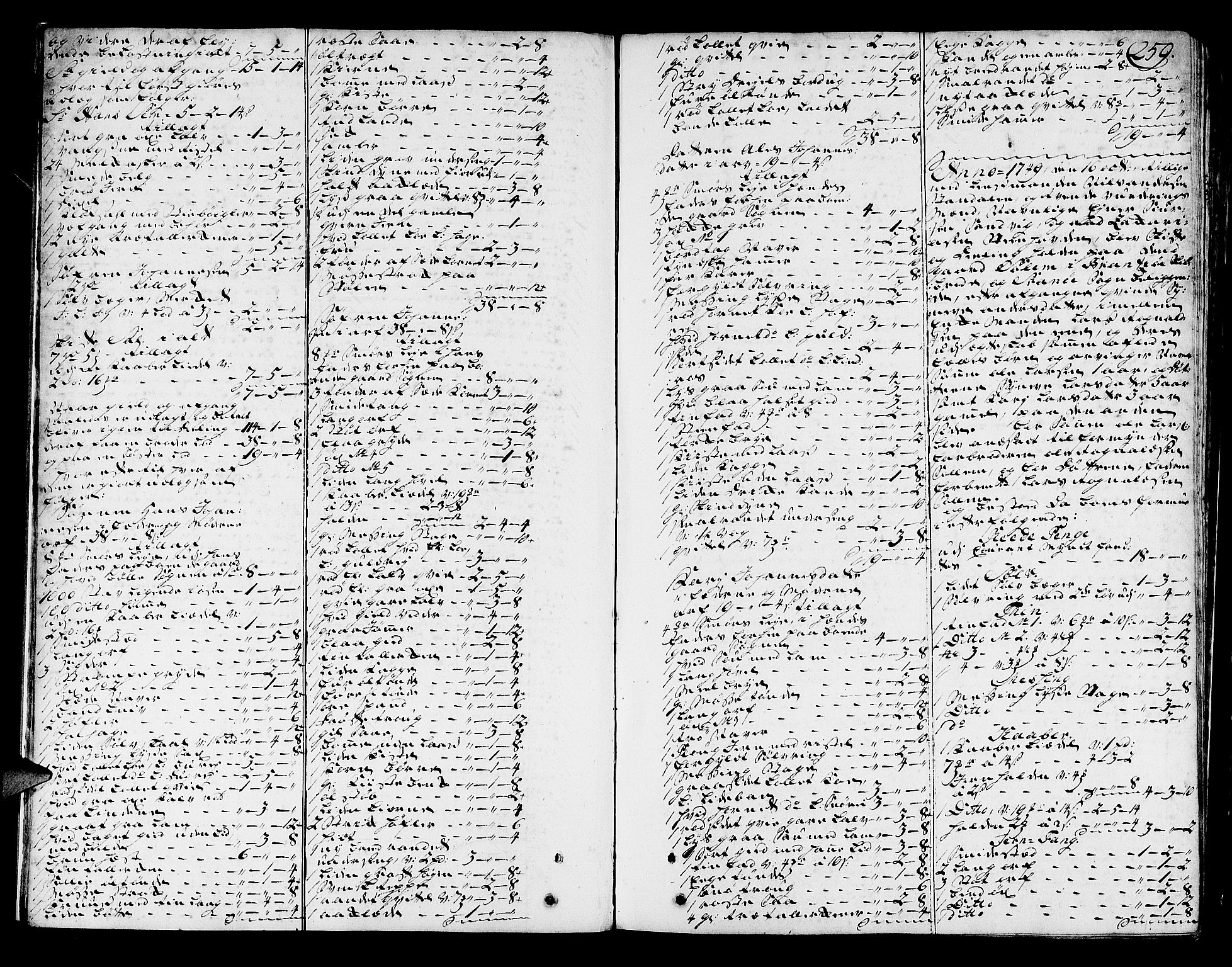 Sunnfjord tingrett, AV/SAB-A-3201/1/H/Ha/Hab/L0005b: Skifteprotokioll, folio 252-478, 1749-1752, p. 258b-259a