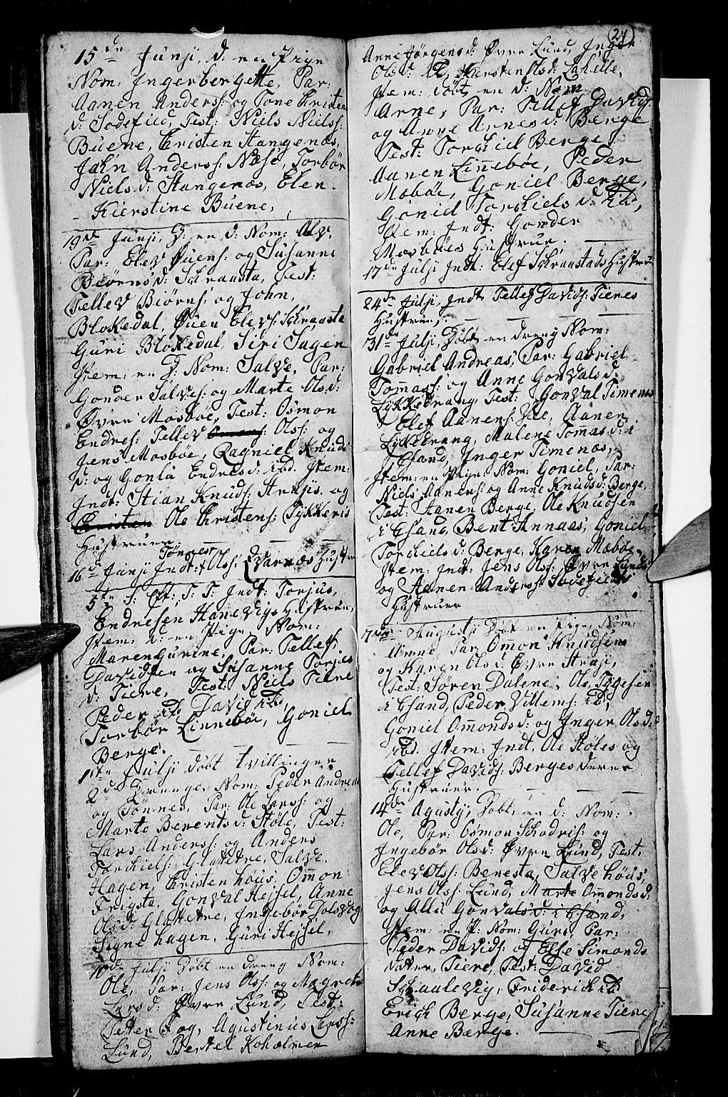 Oddernes sokneprestkontor, AV/SAK-1111-0033/F/Fb/Fba/L0002: Parish register (copy) no. B 2, 1791-1806, p. 24