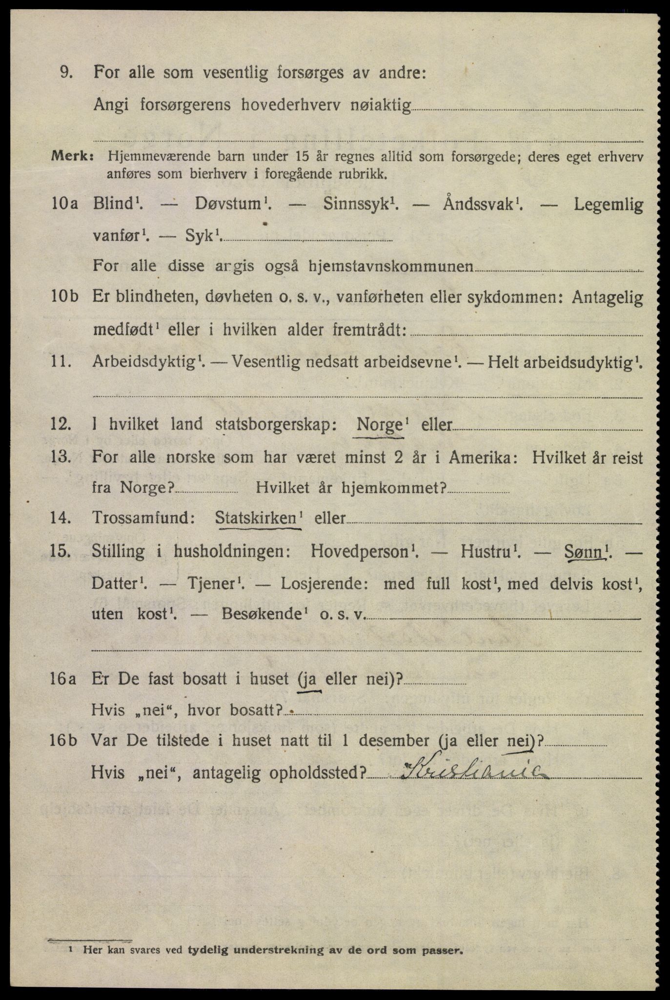 SAKO, 1920 census for Kragerø, 1920, p. 5294