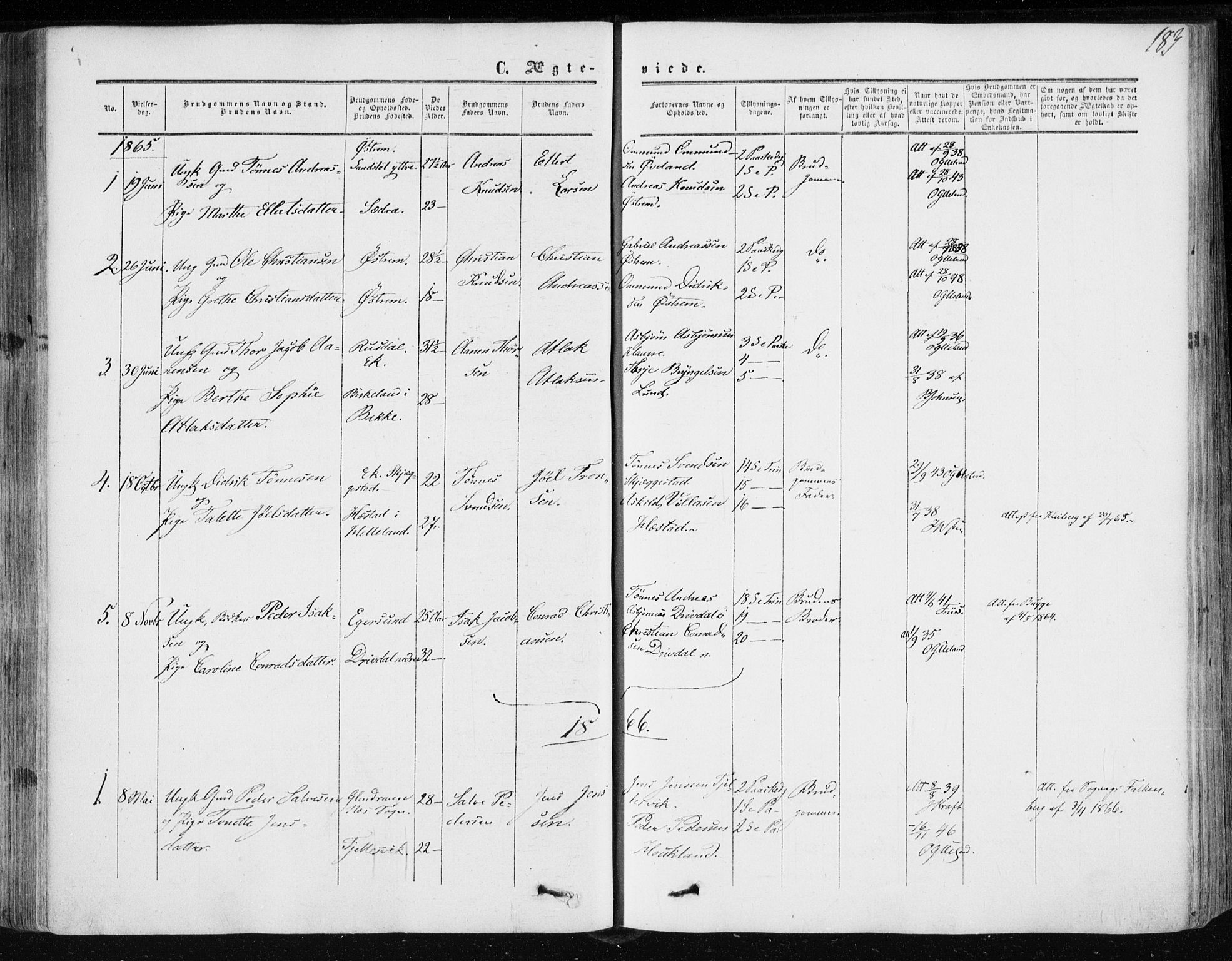 Lund sokneprestkontor, AV/SAST-A-101809/S06/L0009: Parish register (official) no. A 8, 1853-1877, p. 183