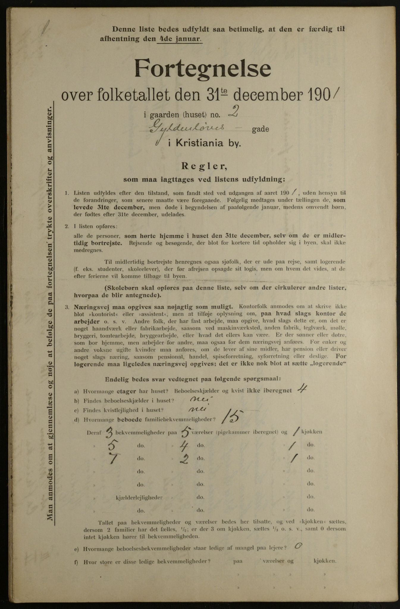 OBA, Municipal Census 1901 for Kristiania, 1901, p. 5277