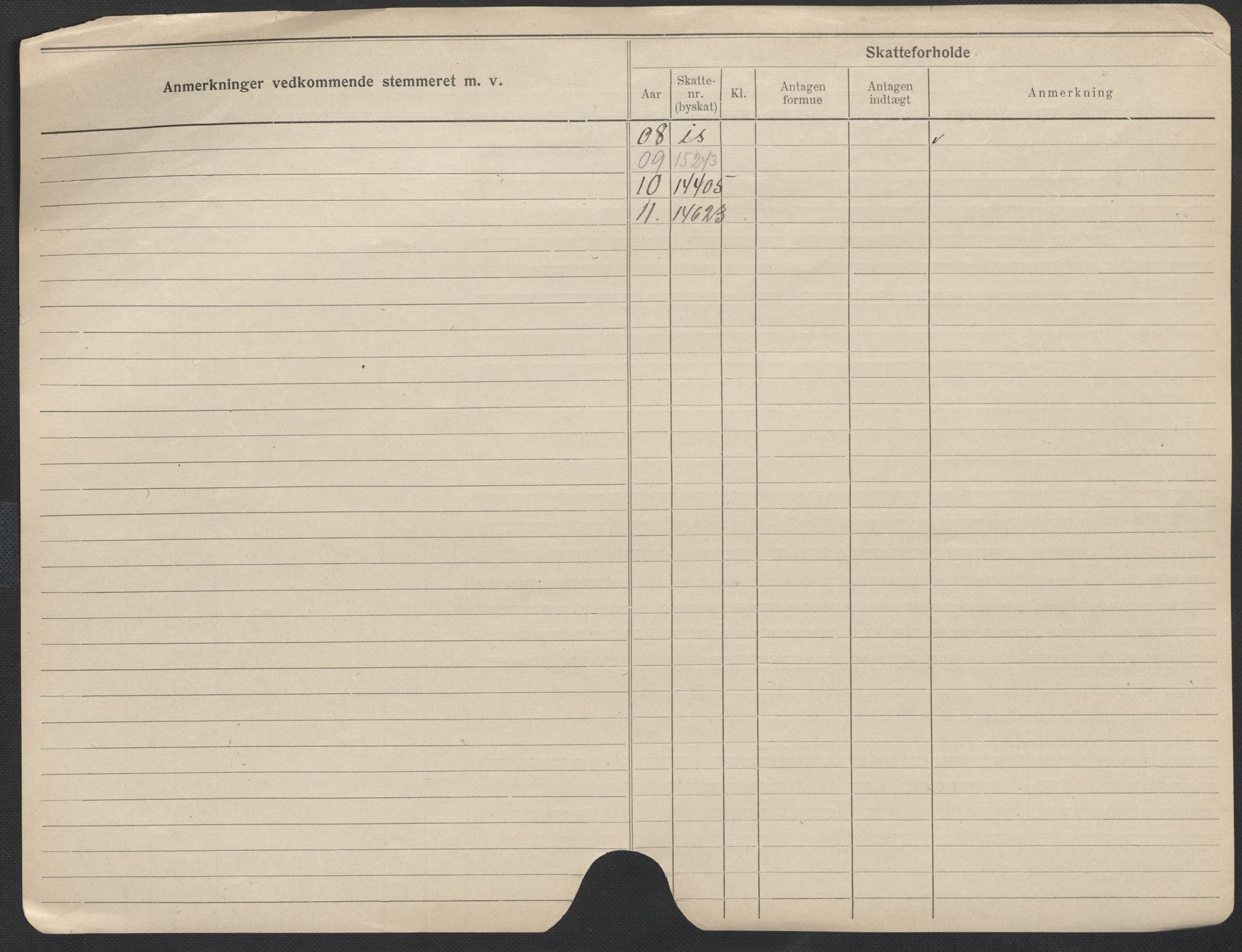 Oslo folkeregister, Registerkort, AV/SAO-A-11715/F/Fa/Fac/L0012: Kvinner, 1906-1914, p. 7b