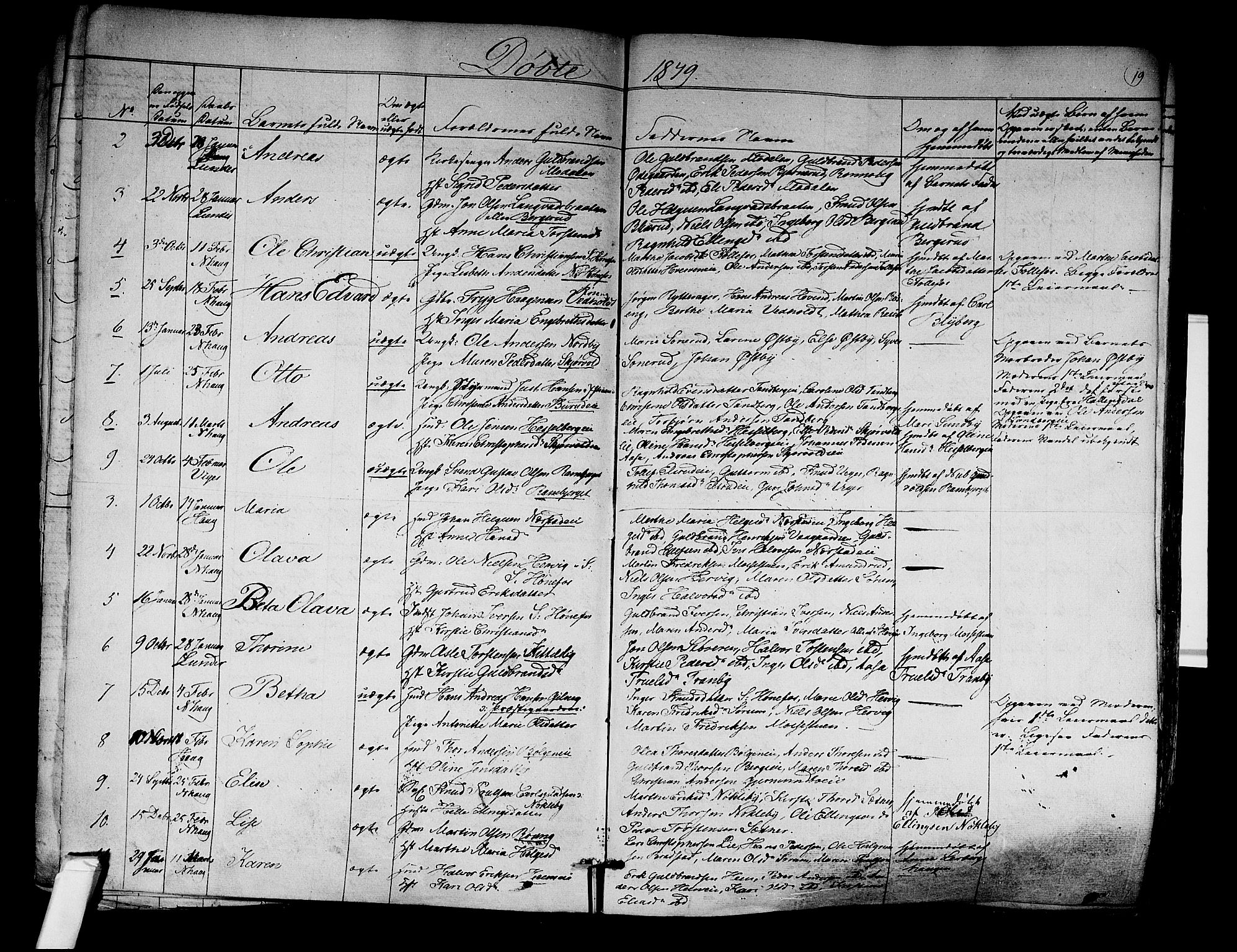 Norderhov kirkebøker, SAKO/A-237/F/Fa/L0011: Parish register (official) no. 11, 1847-1856, p. 19