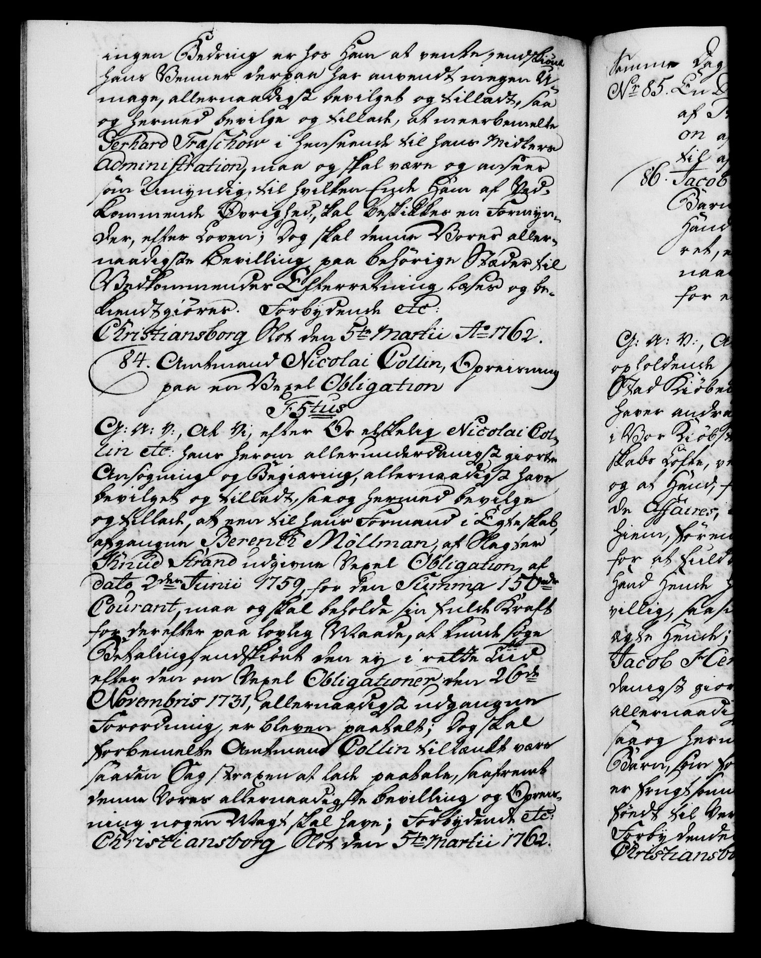 Danske Kanselli 1572-1799, AV/RA-EA-3023/F/Fc/Fca/Fcaa/L0041: Norske registre, 1760-1762, p. 661b