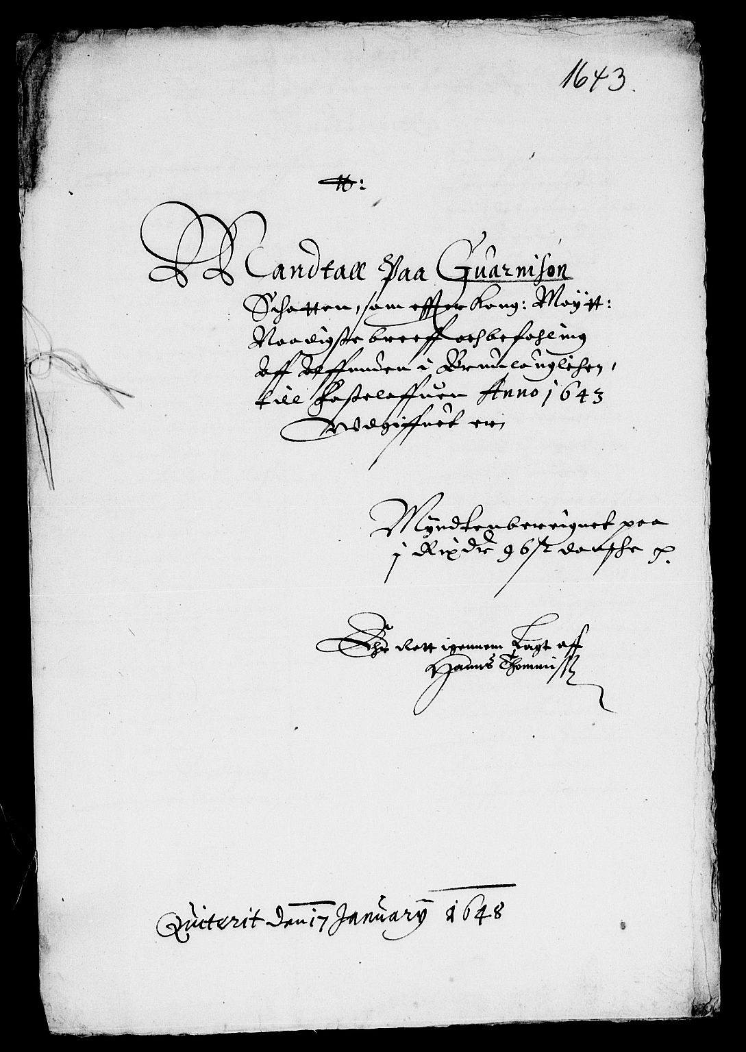 Rentekammeret inntil 1814, Reviderte regnskaper, Lensregnskaper, AV/RA-EA-5023/R/Rb/Rbl/L0008: Brunla len, 1641-1644